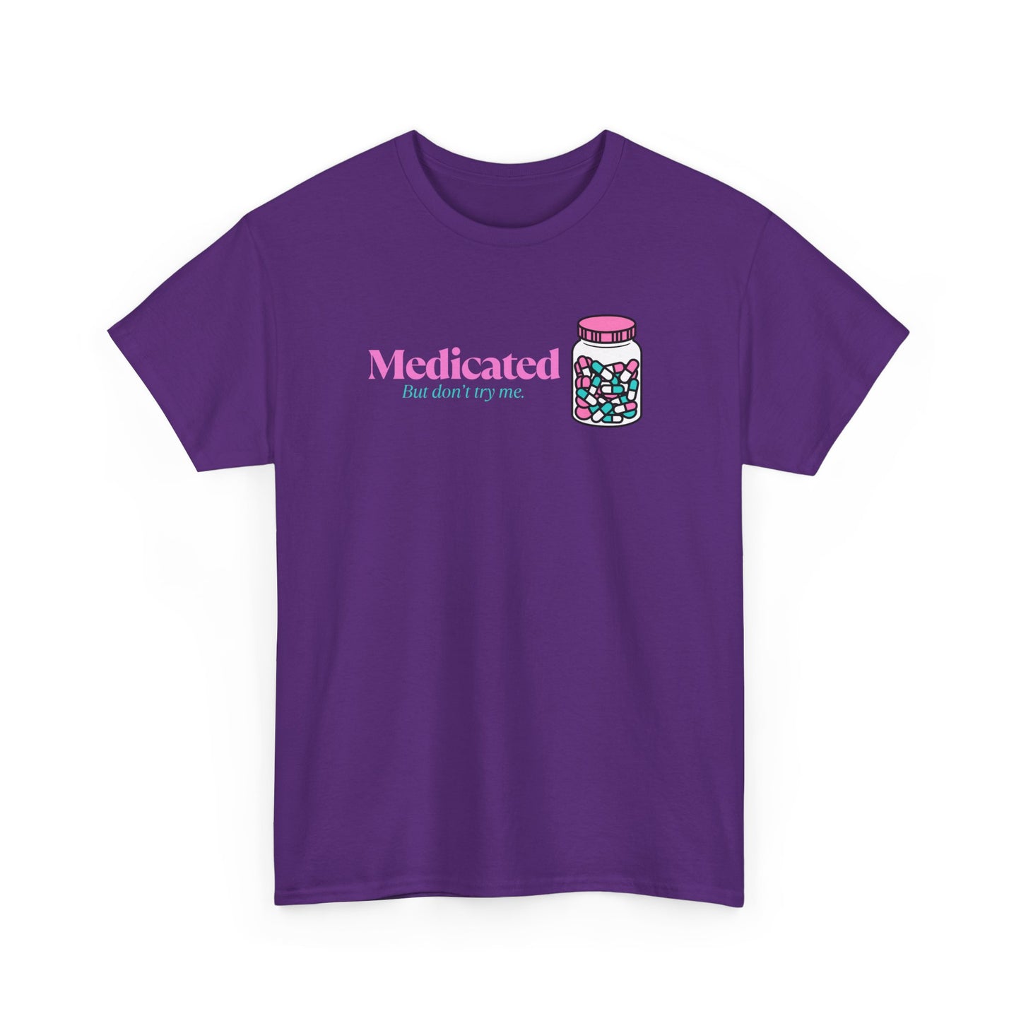 Medicated Unisex Heavy Cotton Tee - Fun and Playful Shirt for Relaxation