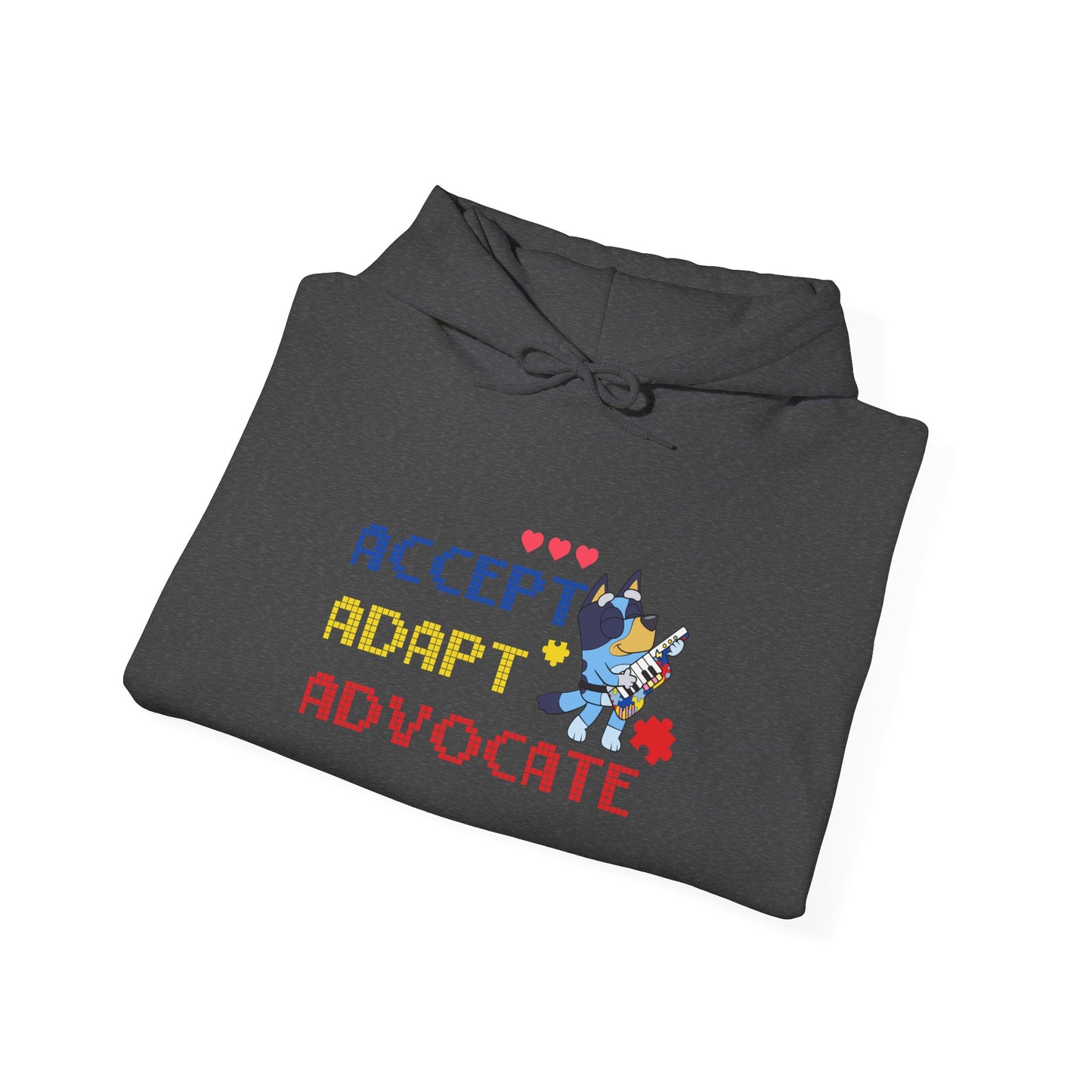 Adopt Advocate Hoodie — "Accept Adapt Advocate" Rescue Dog Paw Print Sweatshirt