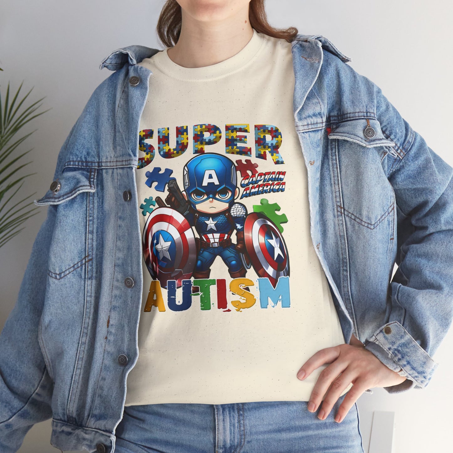 Autism Superhero T-Shirt — "Super Autism" Captain Hero Tee for Kids & Supporters