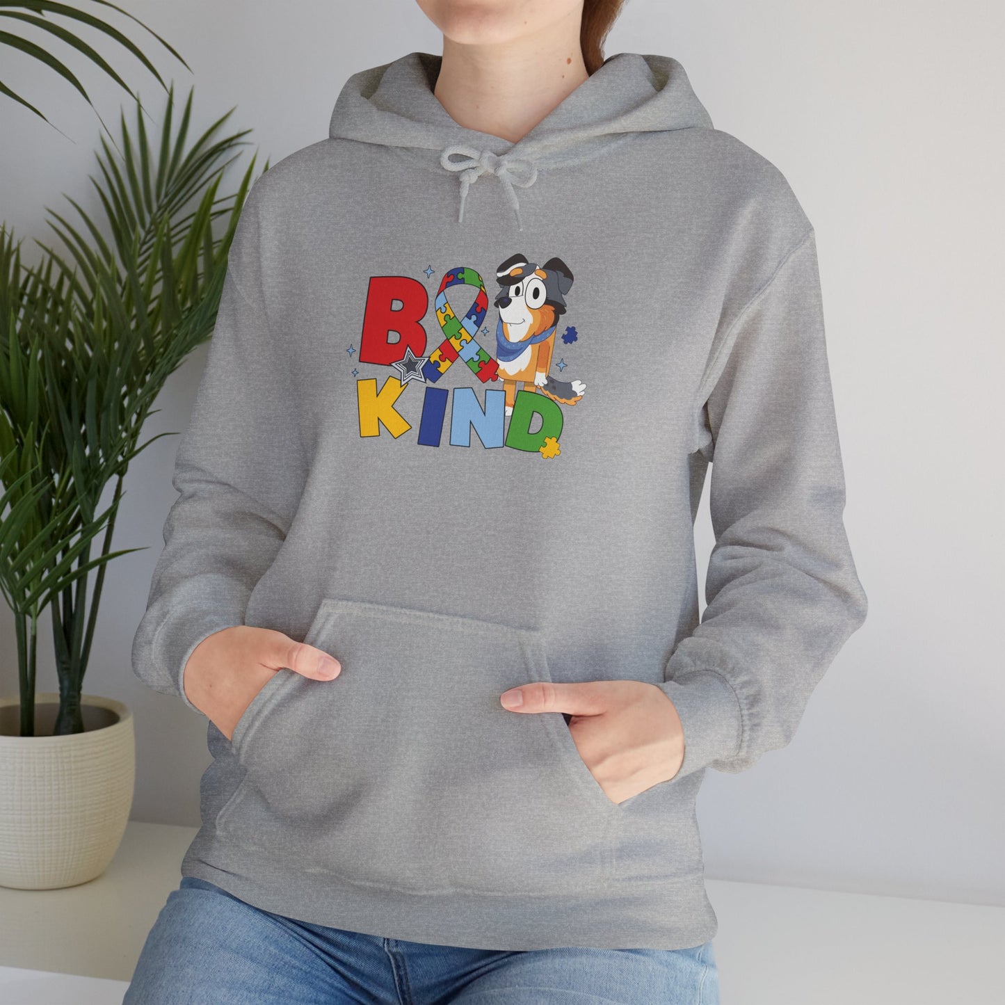 Be Kind Rainbow Ribbon Hoodie — Autism Awareness Cute Penguin Sweatshirt