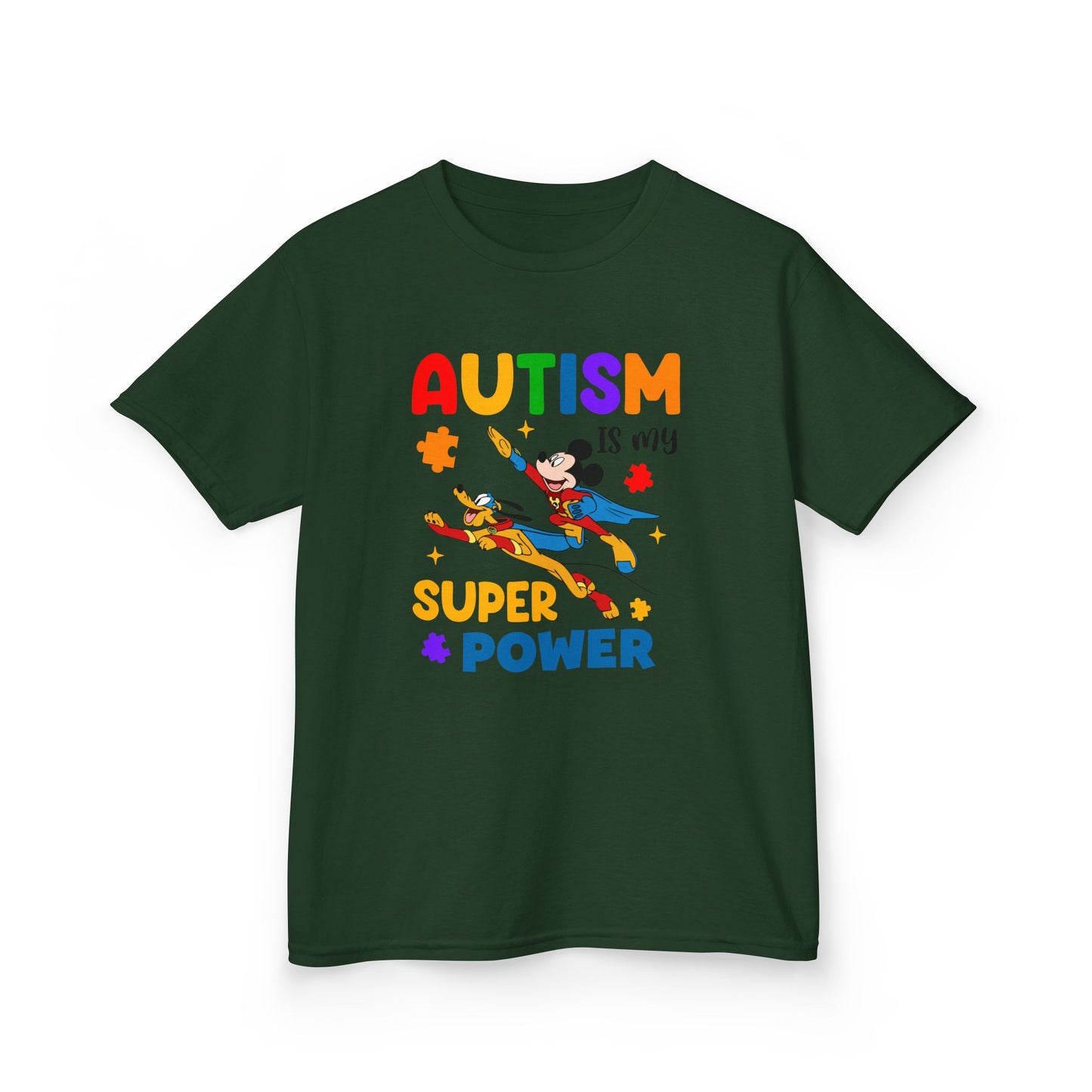 Autism Is My Superpower Kids T-Shirt — Colorful Awareness Tee