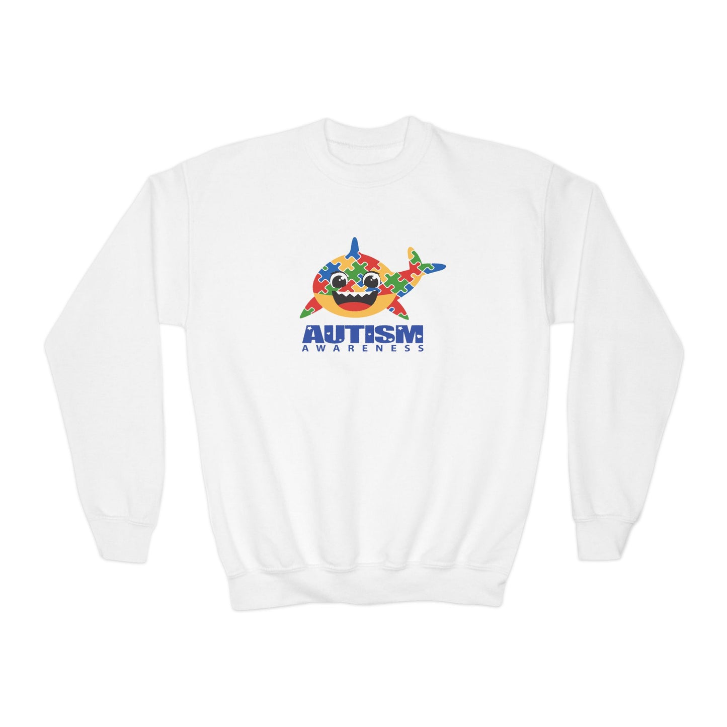 Colorful Autism Awareness Youth Crewneck Sweatshirt