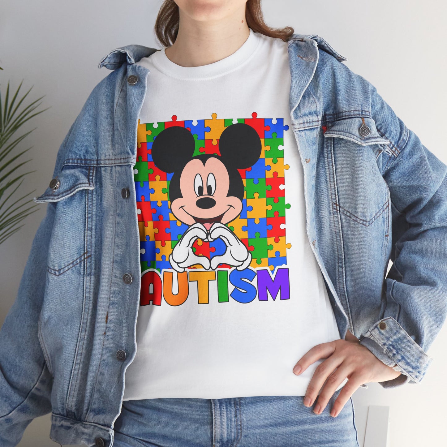 Autism Awareness T-Shirt — Colorful Puzzle Heart Design