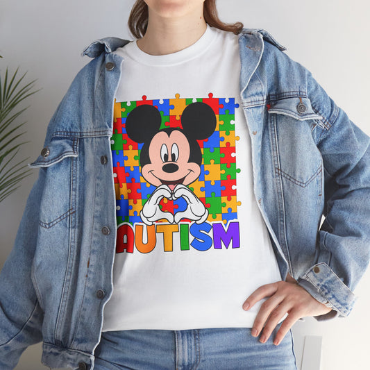 Autism Awareness T-Shirt — Colorful Puzzle Heart Design