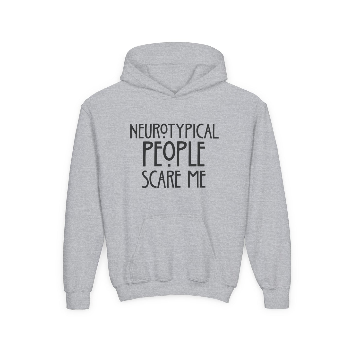 Youth Hoodie - "Neurotypical People Scare Me" Autism Awareness Pullover