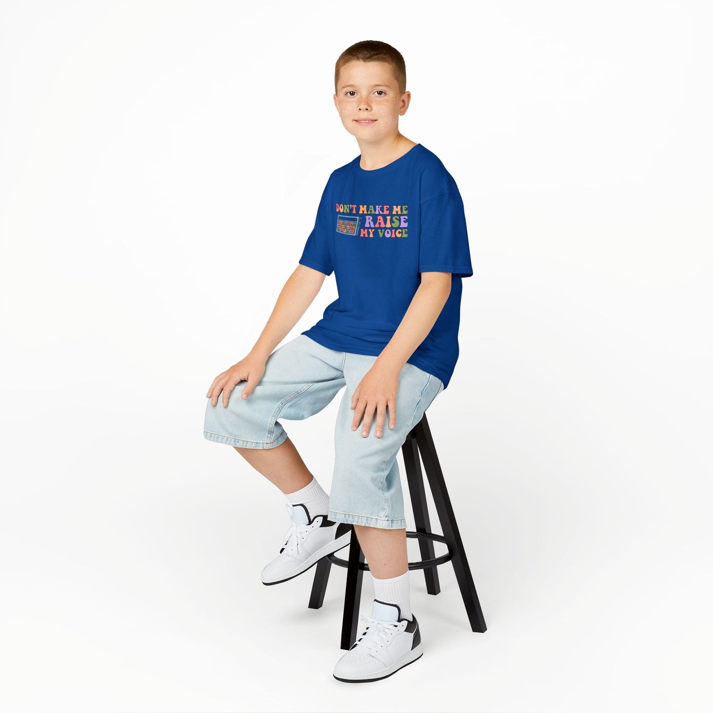 Playful Kids Tee - 'Don't Make Me Raise My Voice' Design