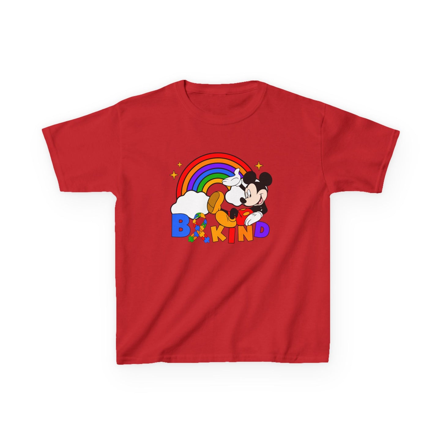 Kids Tee — Be Kind Rainbow Character Design