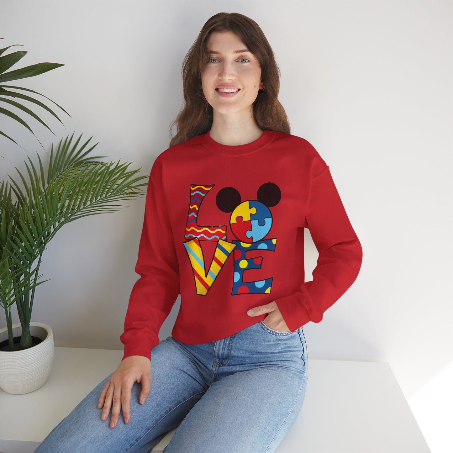 Autism Awareness LOVE Crewneck Sweatshirt