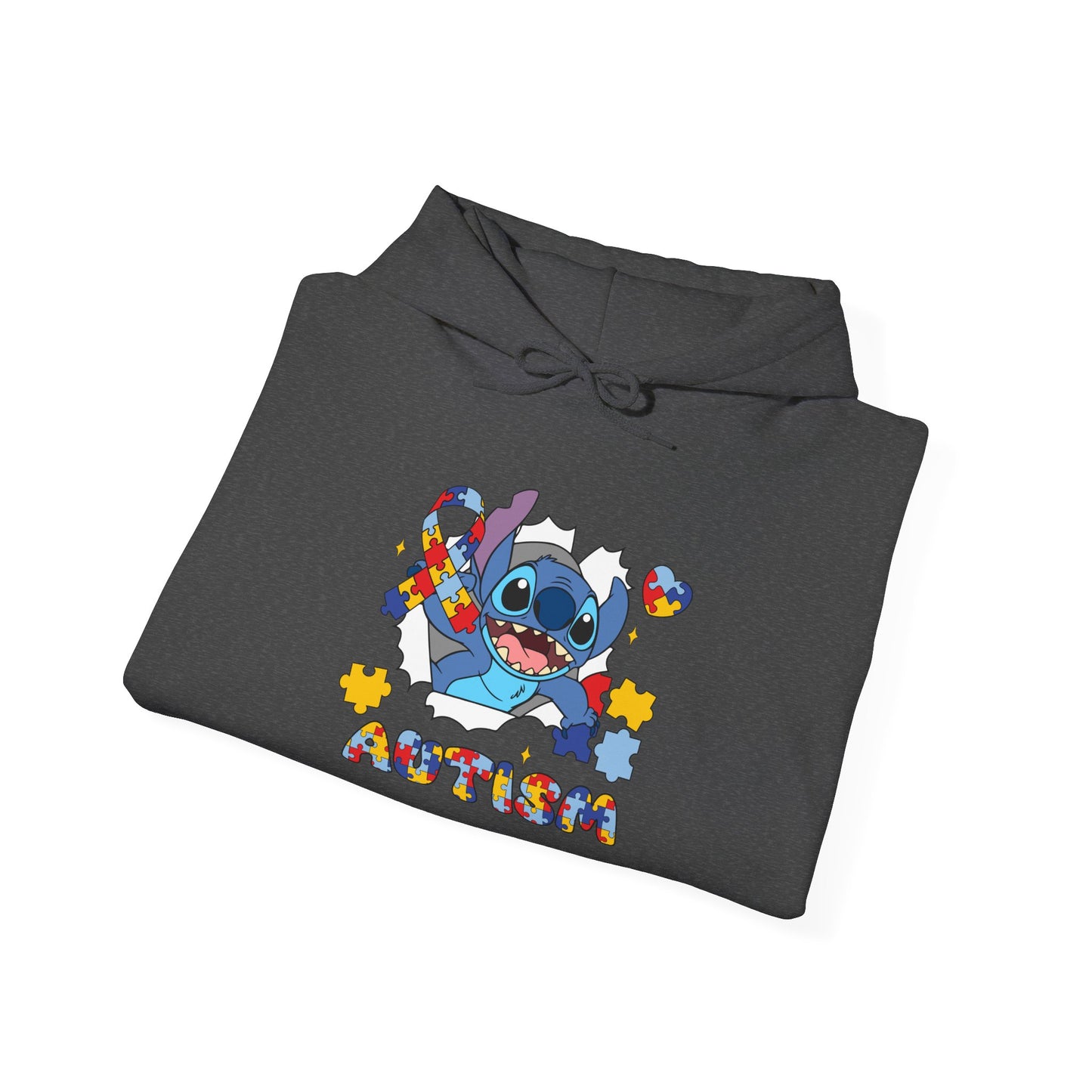 Autism Awareness Hoodie — Colorful Puzzle Stitch Design