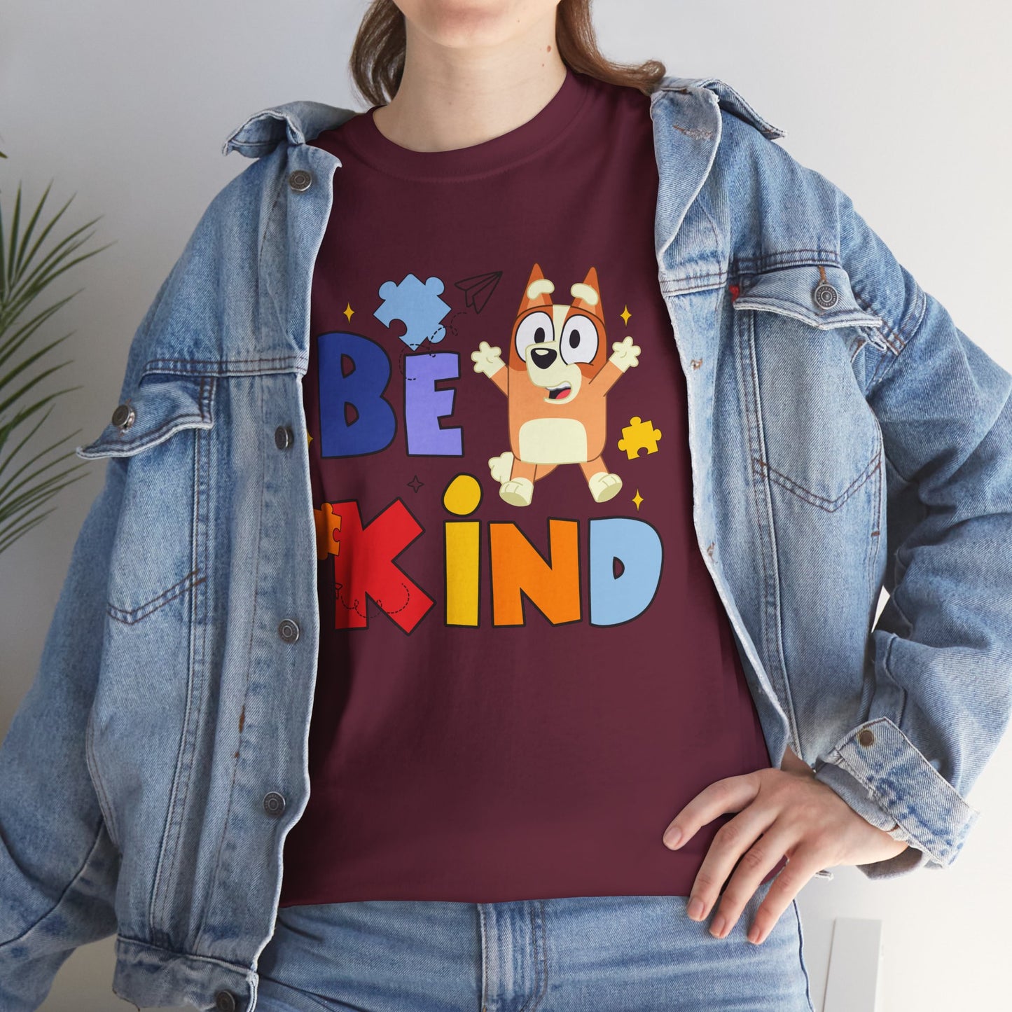Be Kind Kids T-Shirt — Cute Cartoon Dog Positive Message Tee