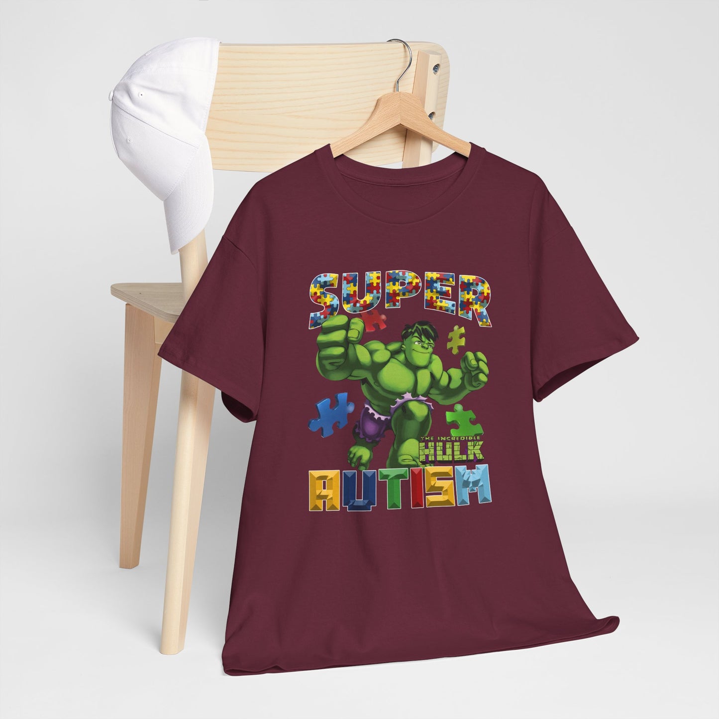 Autism Superhero Tee — 'Super Autism' Puzzle-Pattern Kids Shirt