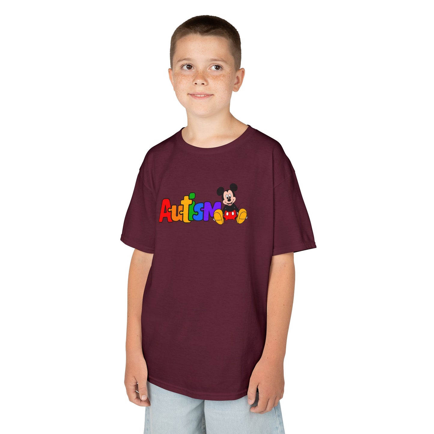 Kids T-Shirt — Colorful 'Autism' Rainbow Design