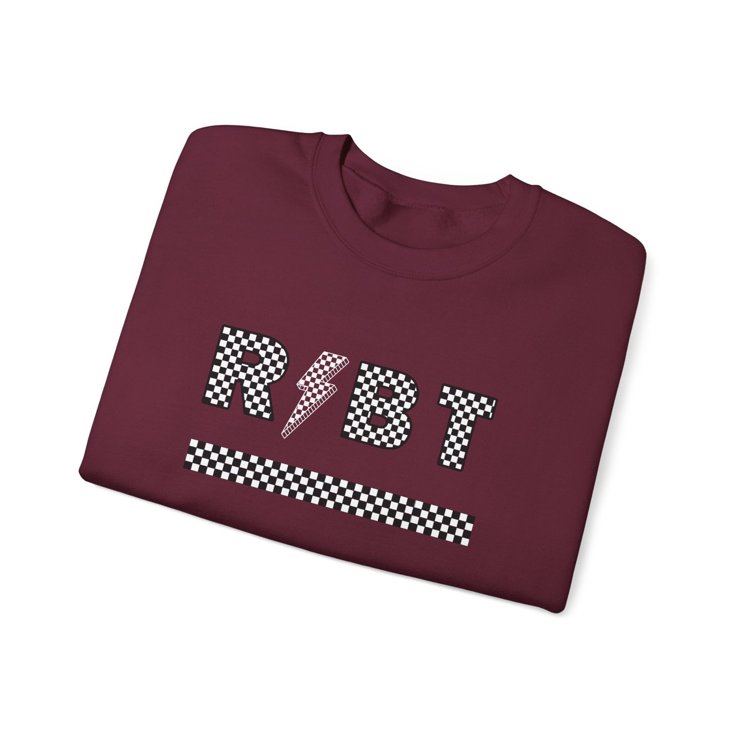 RBT Lightening Bolt Checkered Crewneck Sweatshirt