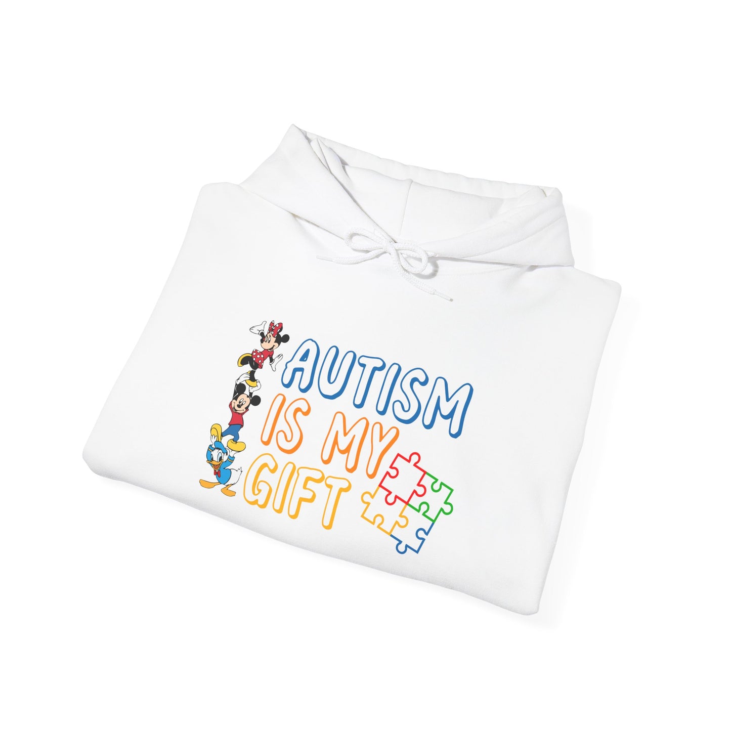 Autism Is My Gift Hoodie — Colorful Puzzle Piece Awareness Sweatshirt