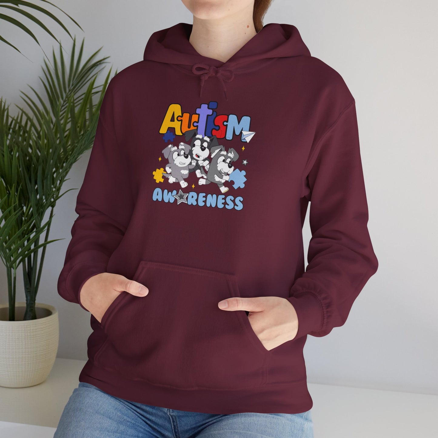 Autism Awareness Hoodie — Puzzle Heart Design