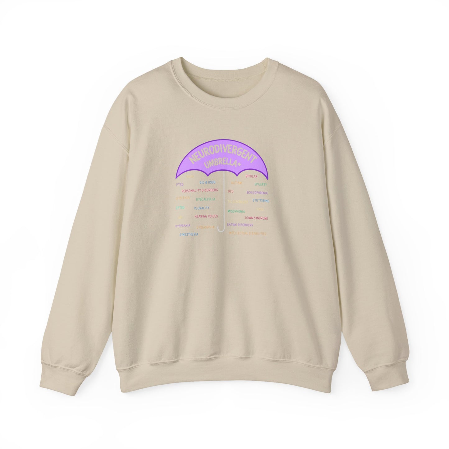 Neurodivergent Umbrella Crewneck Sweatshirt — Inclusive Pride Pullover