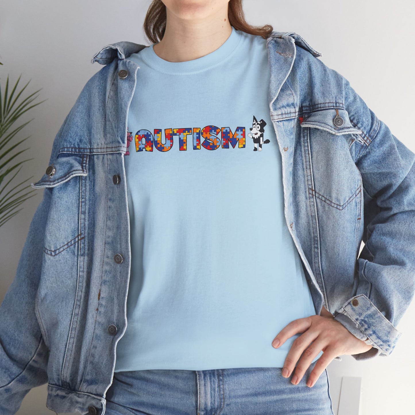 Autism Awareness Puzzle-Pattern T-Shirt