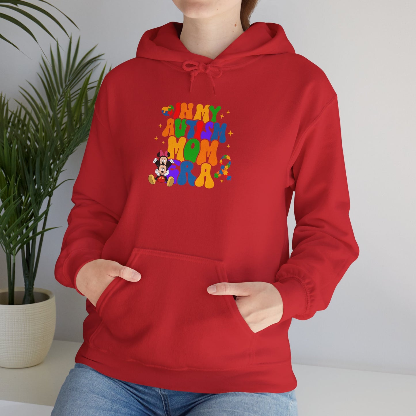 Autism Mom Hoodie — Colorful Puzzle Heart Design (Autism Awareness)