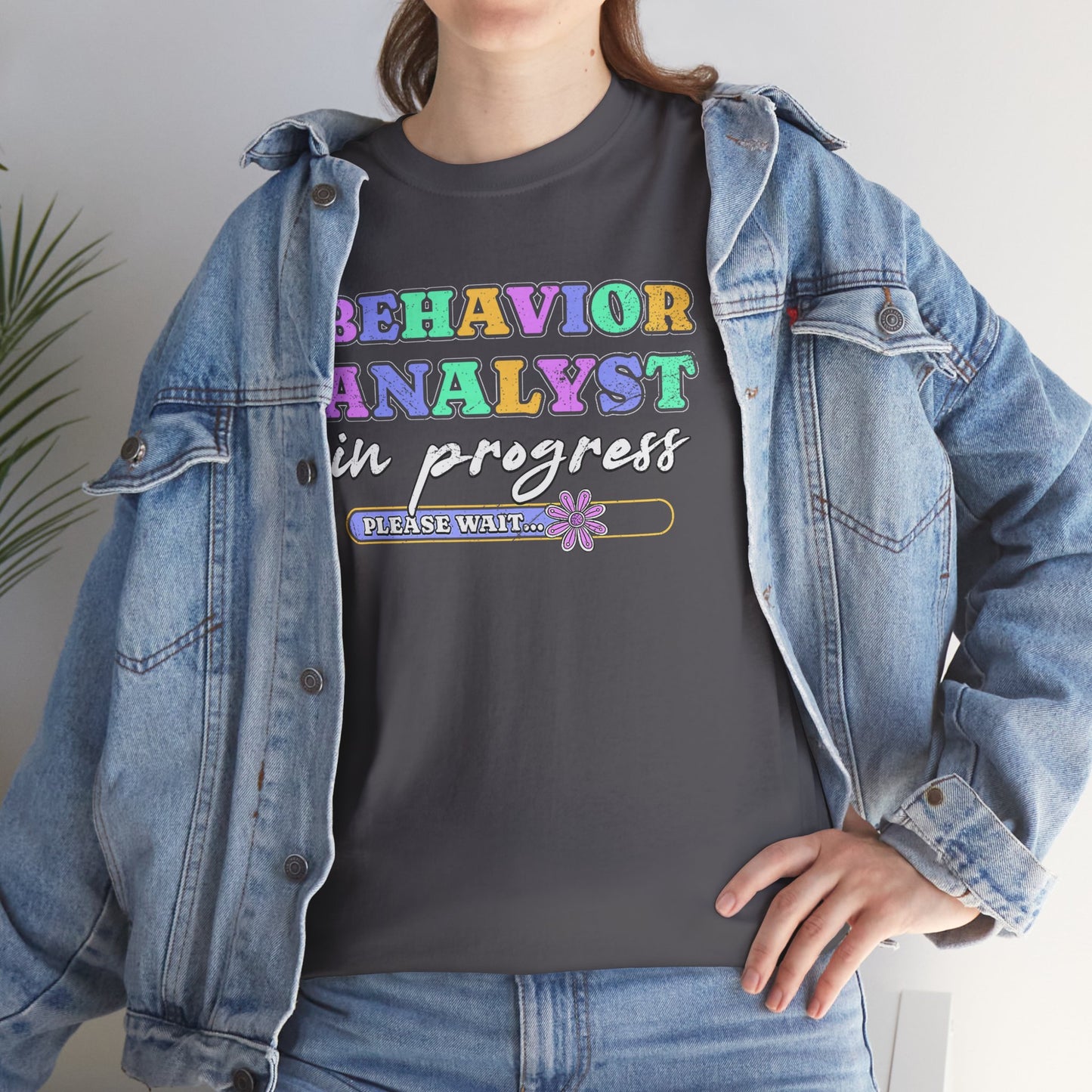 Behavior Analyst in Progress T-Shirt — Pastel Rainbow ABA Therapist Tee
