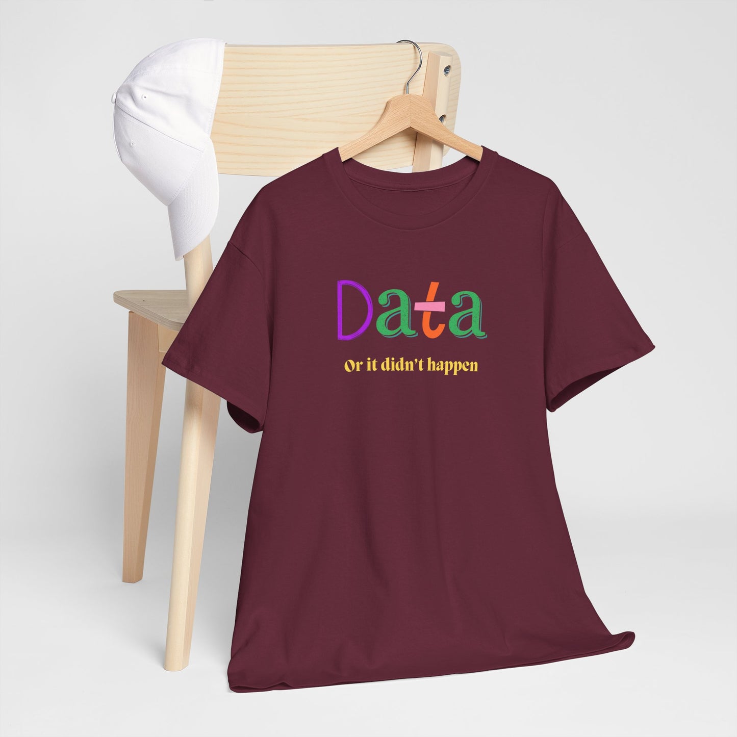 Data-Driven Unisex Heavy Cotton Tee - Fun and Colorful Graphic Shirt