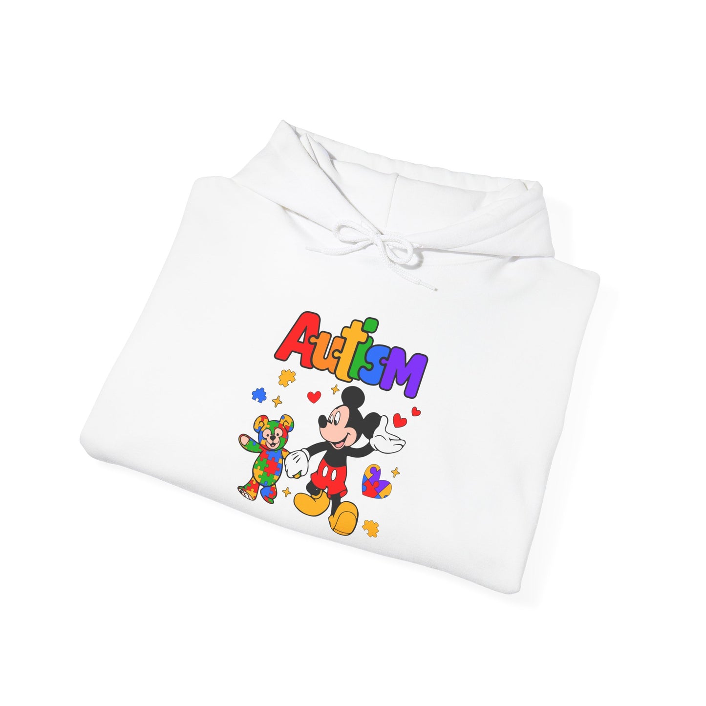 Autism Awareness Hoodie — Colorful Puzzle Heart Design