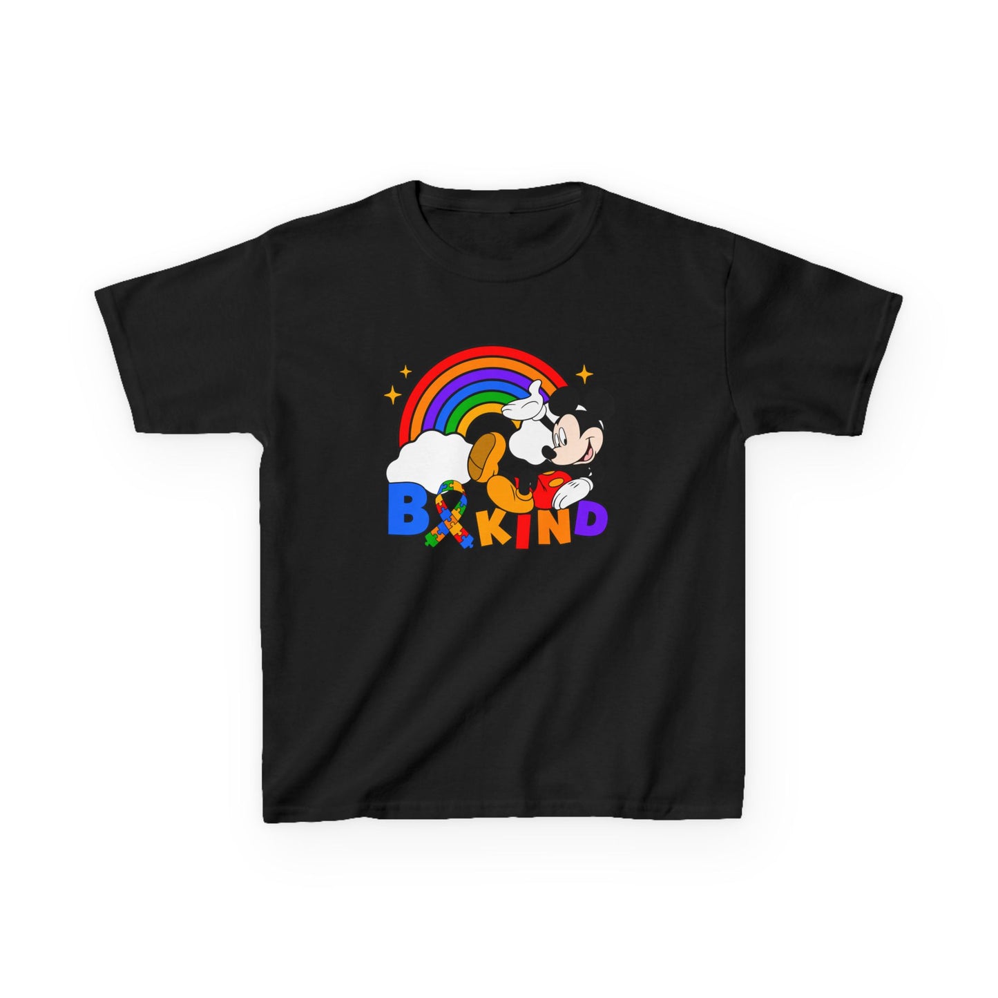 Kids Tee — Be Kind Rainbow Character Design