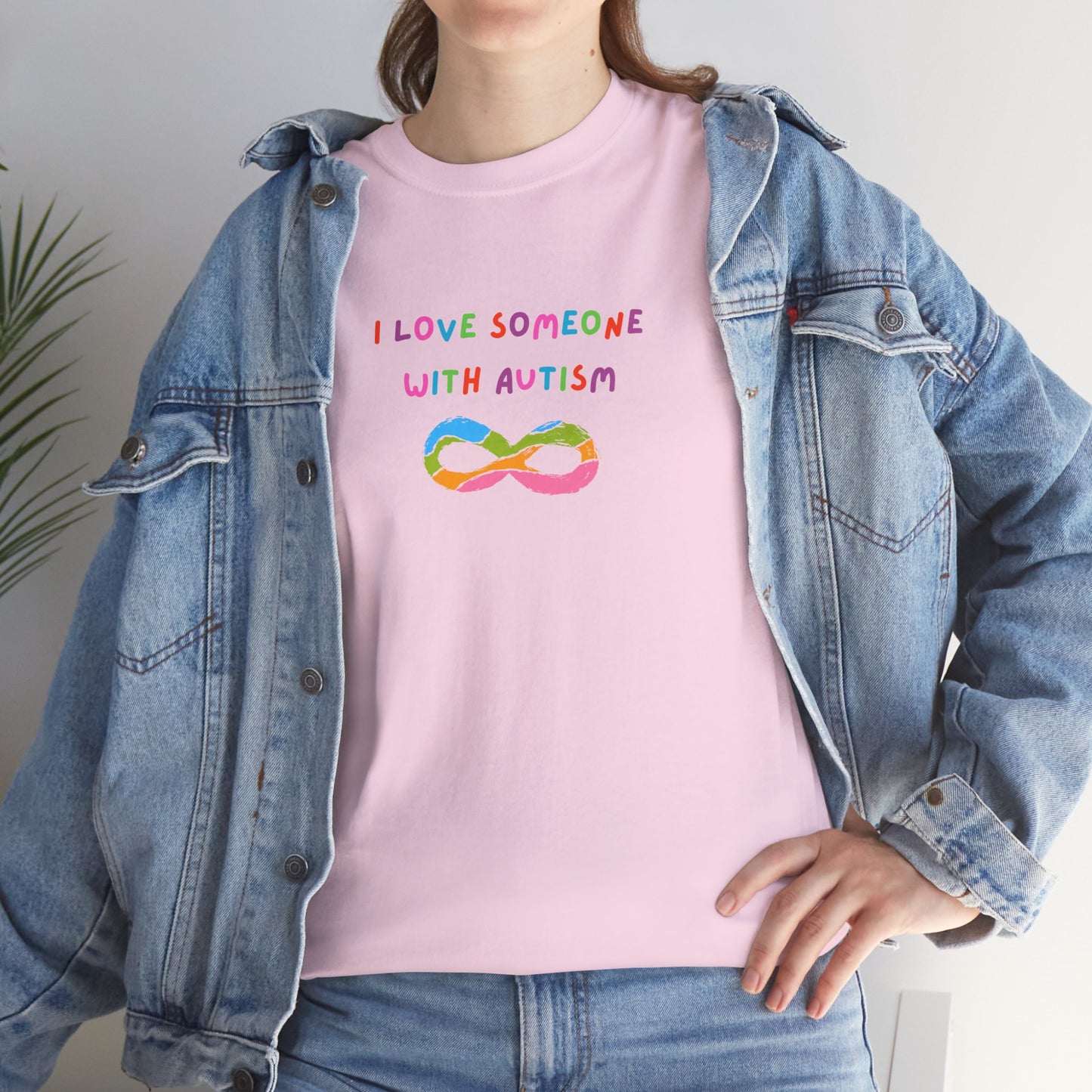 I Love Someone with Autism Unisex Heavy Cotton Tee