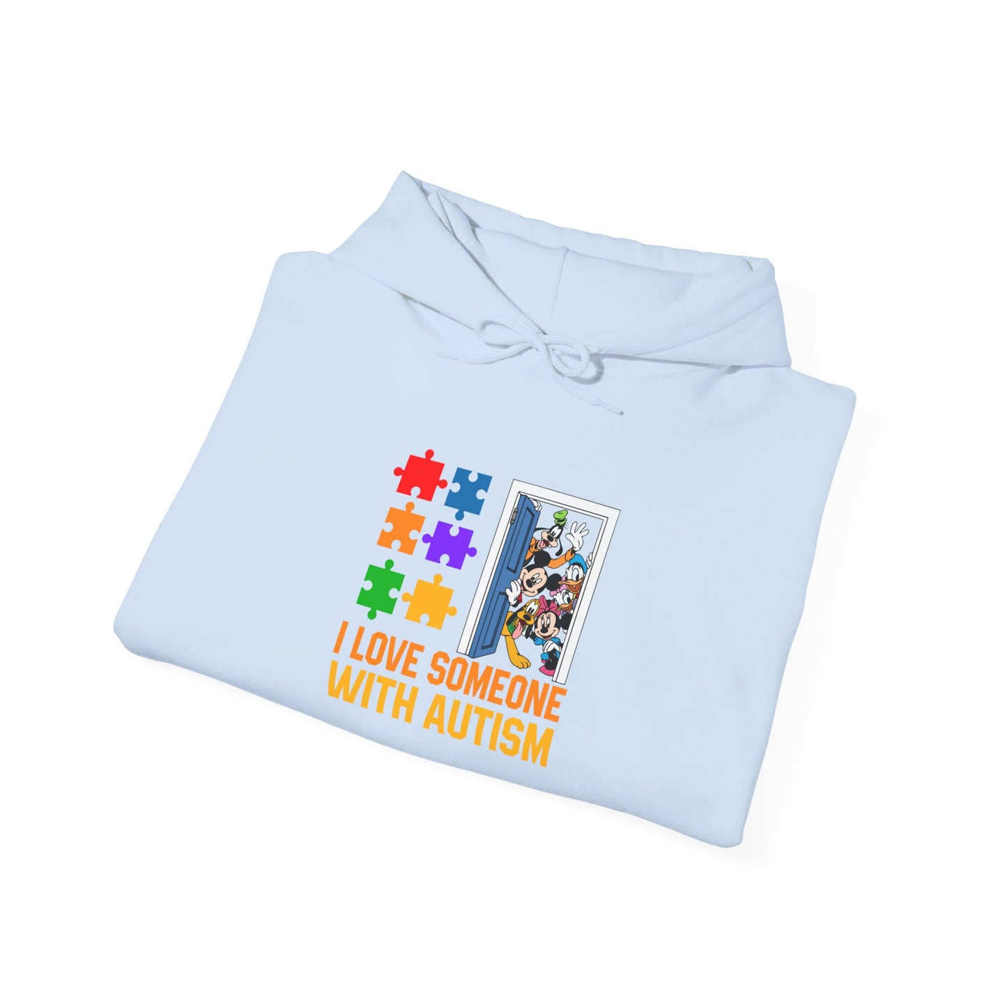 I Love Someone With Autism Hoodie — Puzzle Heart Awareness Sweatshirt