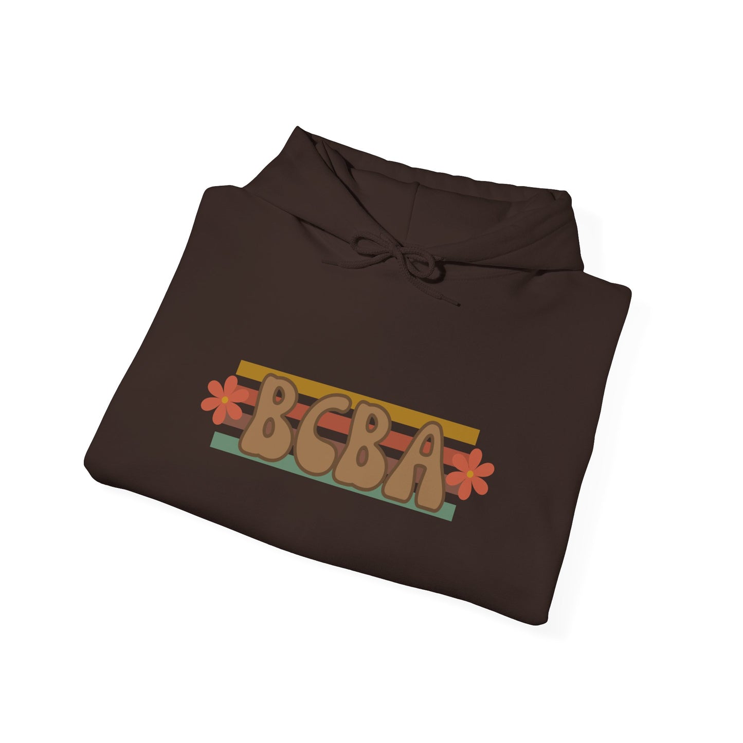 BCBA Retro Block Logo Hoodie — Behavioral Therapist Gift