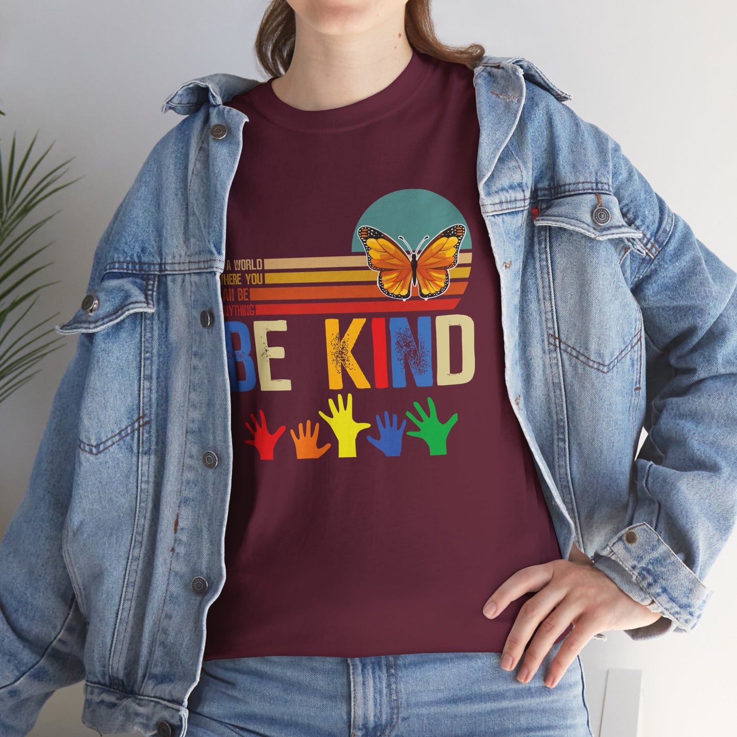 Be Kind Unisex Heavy Cotton Tee - Colorful Inspirational T-Shirt