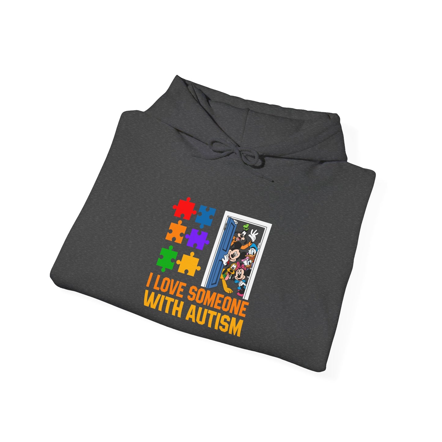 I Love Someone With Autism Hoodie — Puzzle Heart Awareness Sweatshirt