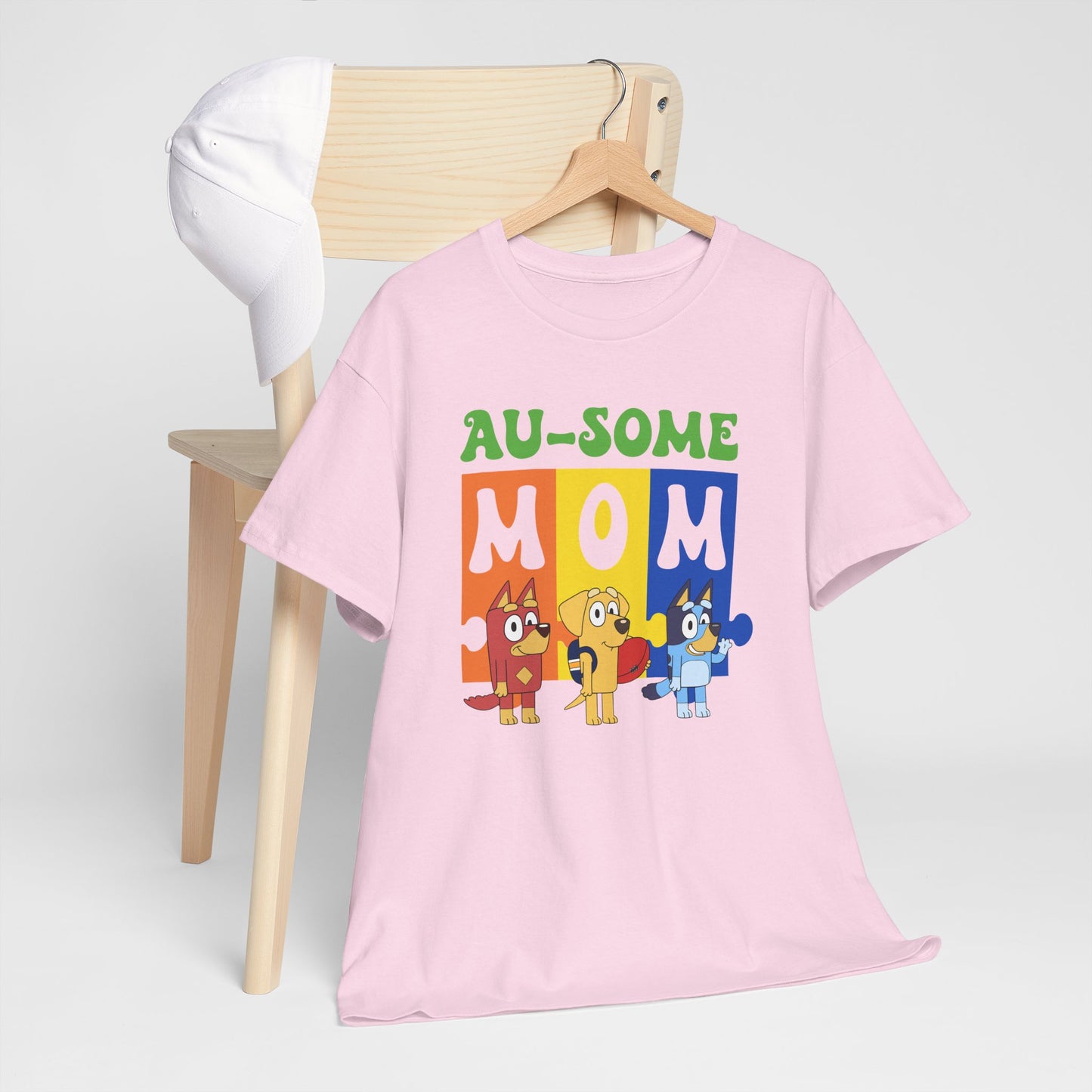 Au-some Mom T-Shirt – Colorful Cartoon Characters Mother’s Day Tee