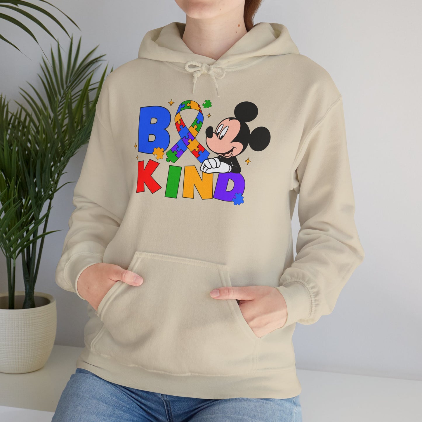 Be Kind Hoodie — Rainbow Ribbon Mickey Mouse Anti-Bullying Sweatshirt