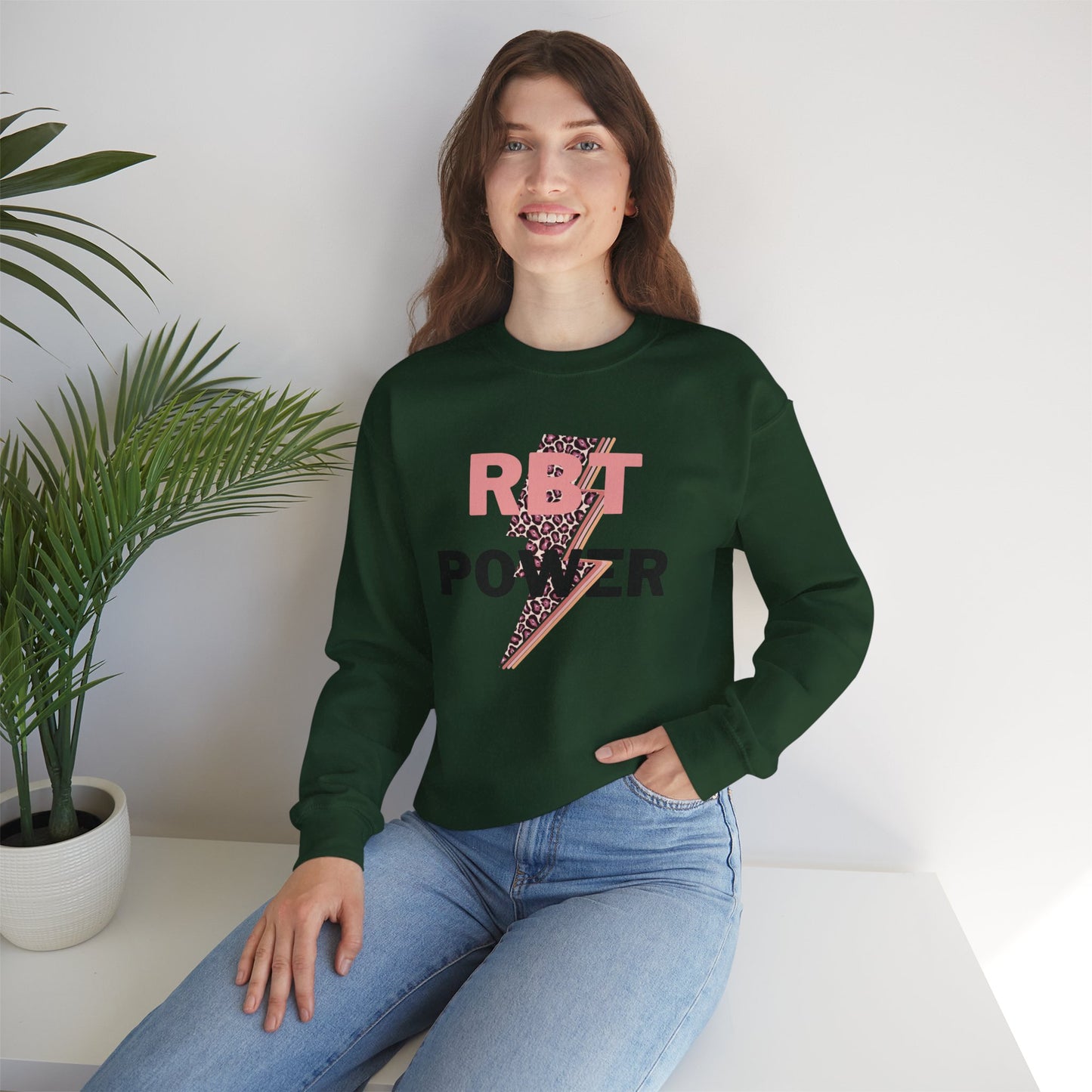 RBT Power Crewneck Sweatshirt – Retro Lightning Graphic