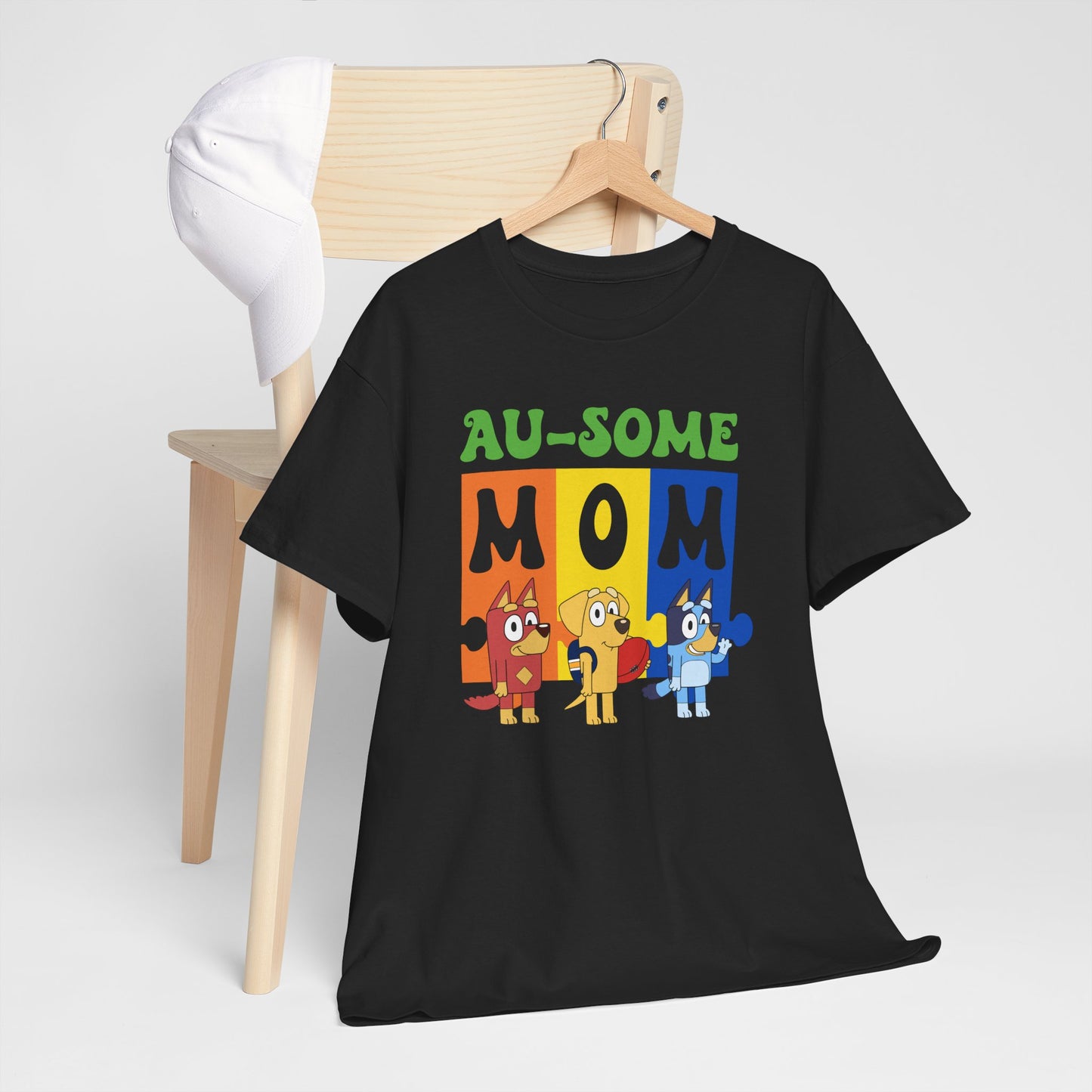 Au-some Mom T-Shirt – Colorful Cartoon Characters Mother’s Day Tee