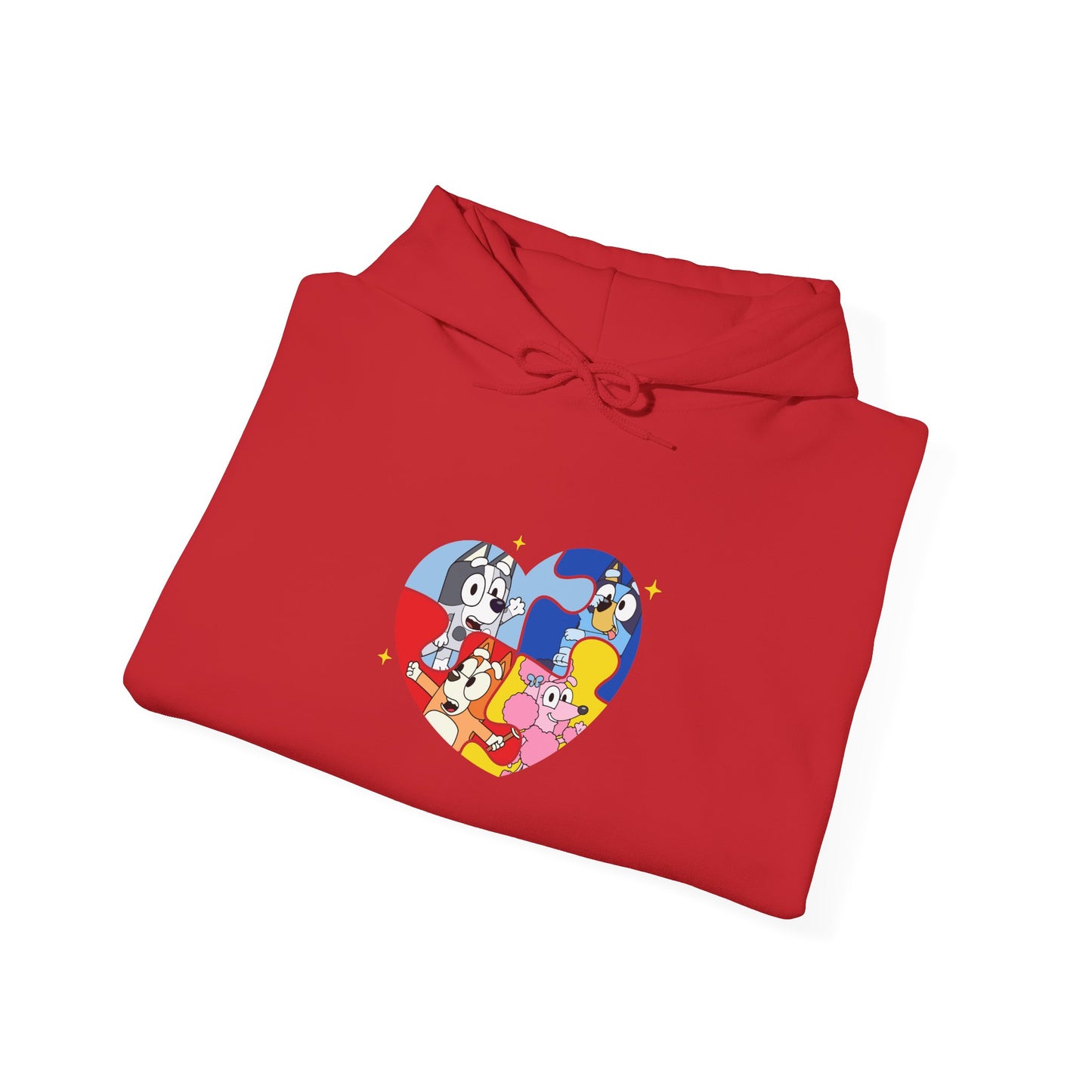 Retro Cartoon Heart Hoodie — Colorful Vintage Characters Graphic Sweatshirt
