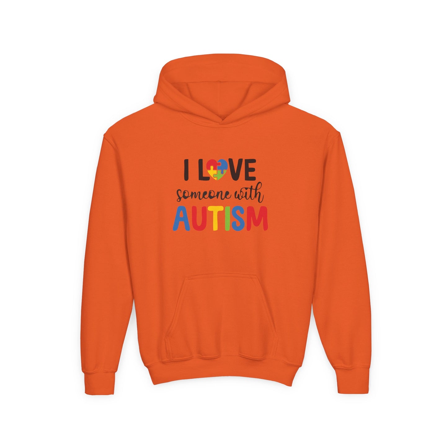 I Love You Puzzle Heart Hoodie for Youth