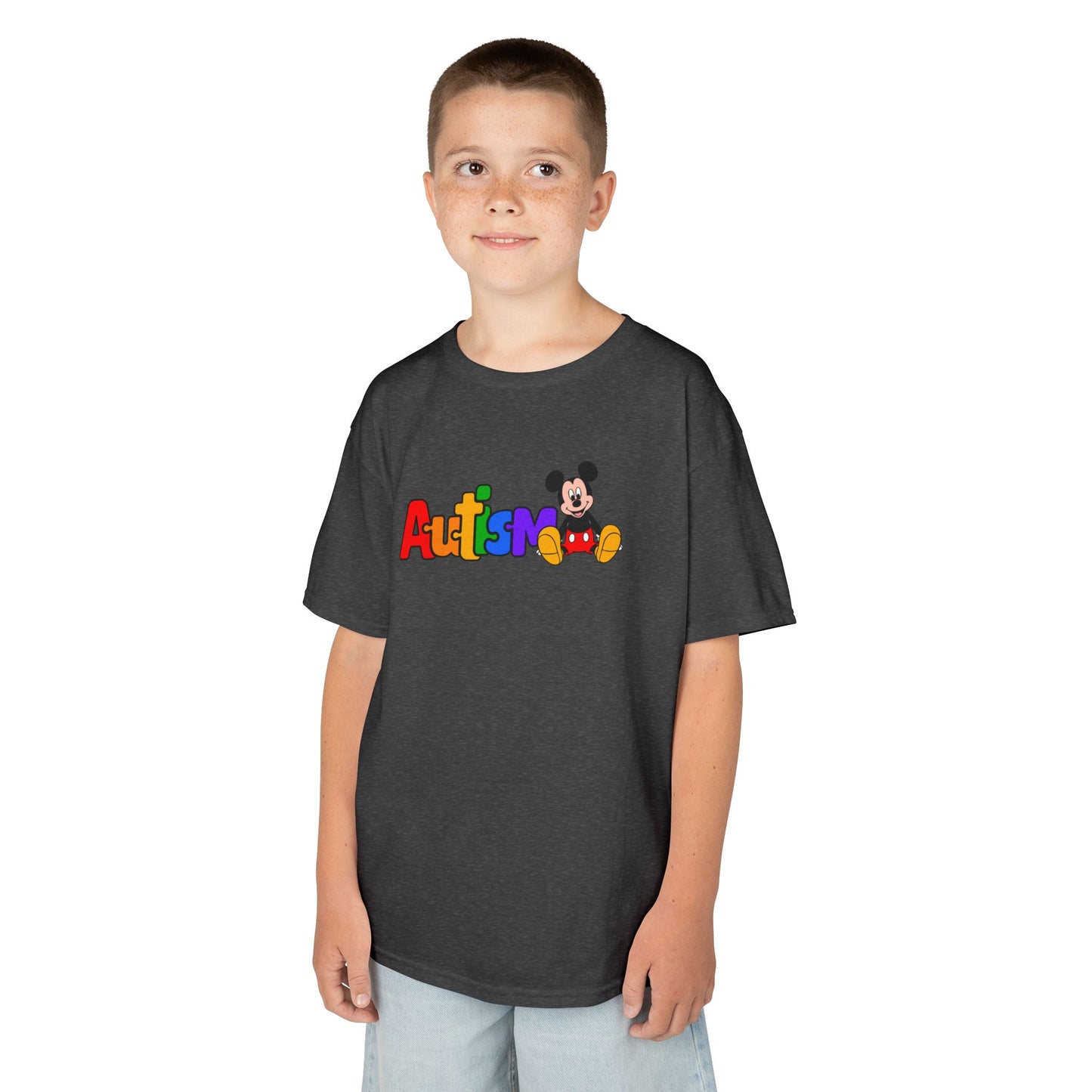 Kids T-Shirt — Colorful 'Autism' Rainbow Design