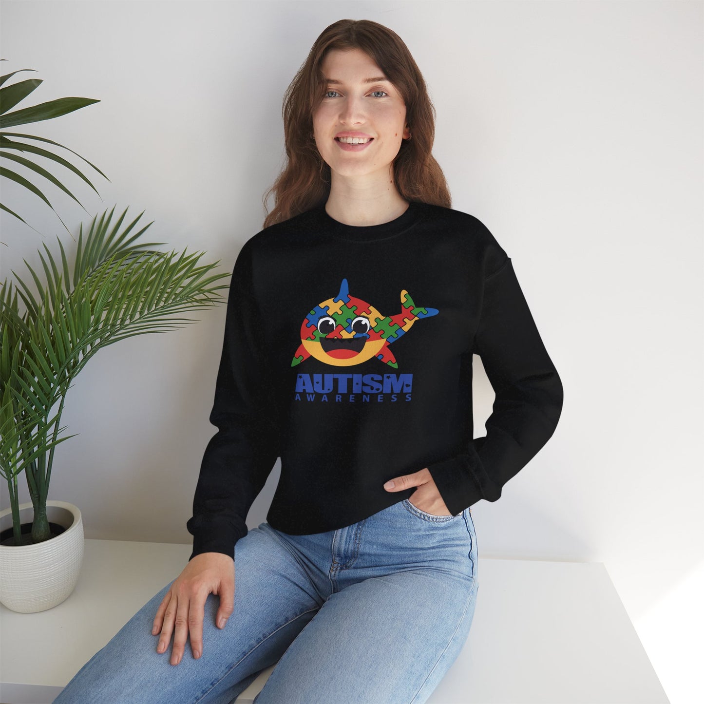 Baby Shark Autism Awareness Crewneck Sweatshirt