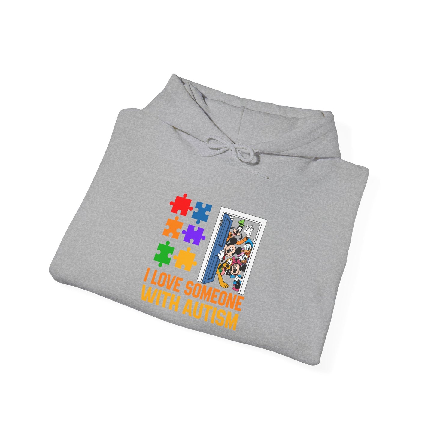 I Love Someone With Autism Hoodie — Puzzle Heart Awareness Sweatshirt