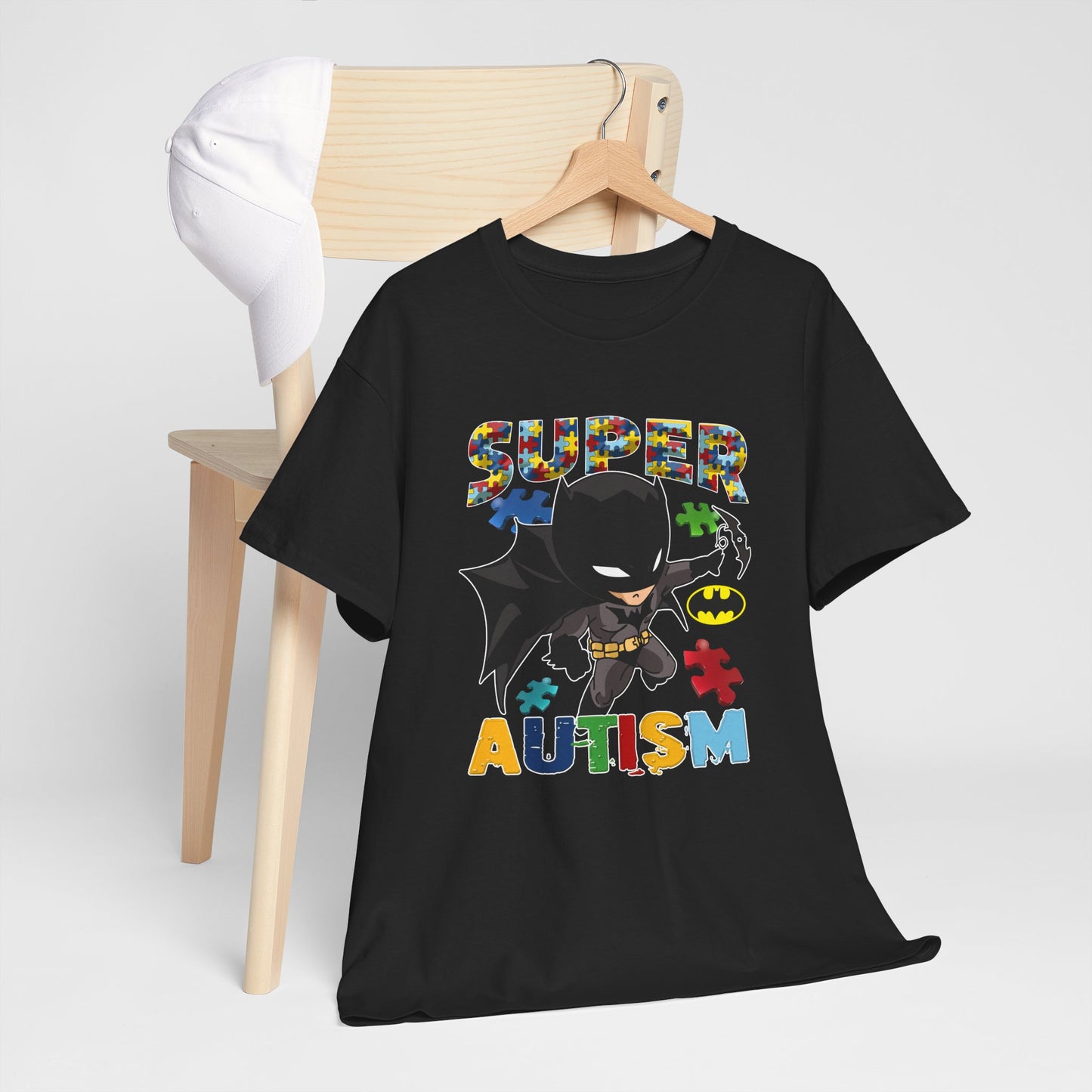 Super Autism T-Shirt — Kids' Puzzle-Heart Hero Tee for Autism Awareness