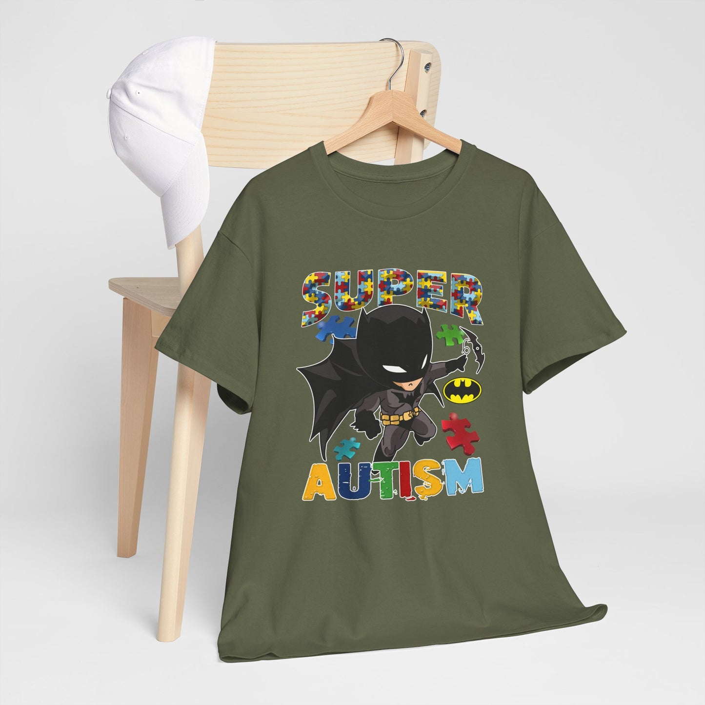 Super Autism T-Shirt — Kids' Puzzle-Heart Hero Tee for Autism Awareness