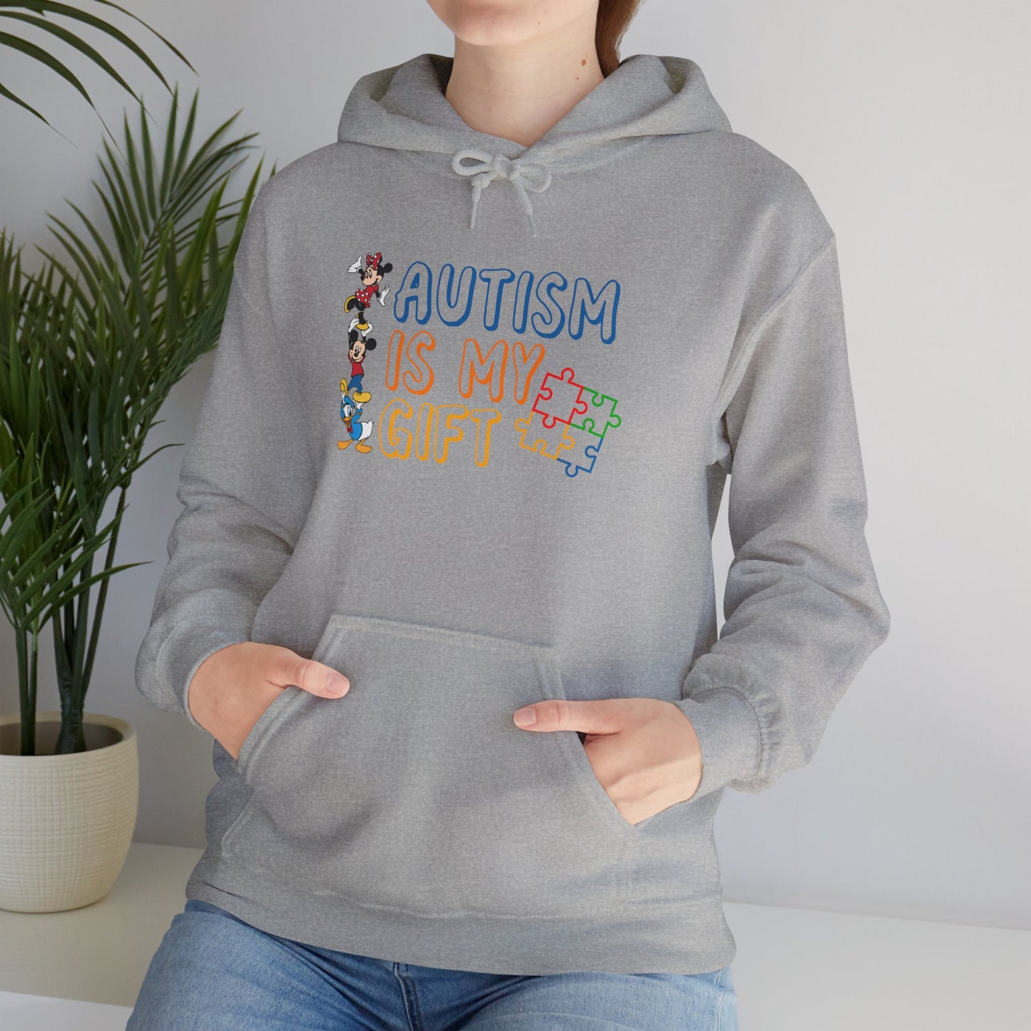 Autism Is My Gift Hoodie — Colorful Puzzle Piece Awareness Sweatshirt