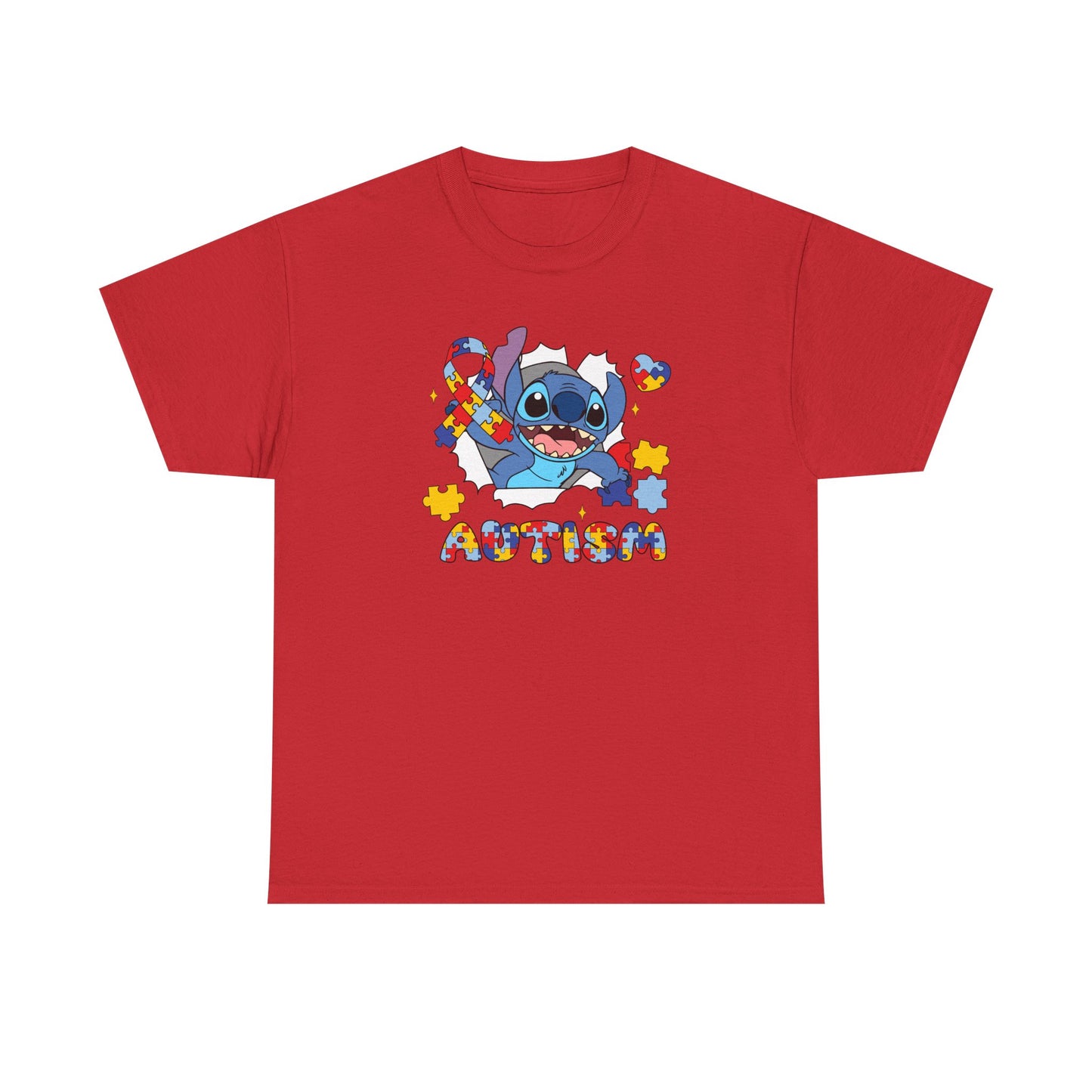 Stitch Autism Awareness T-Shirt — Puzzle Heart Design