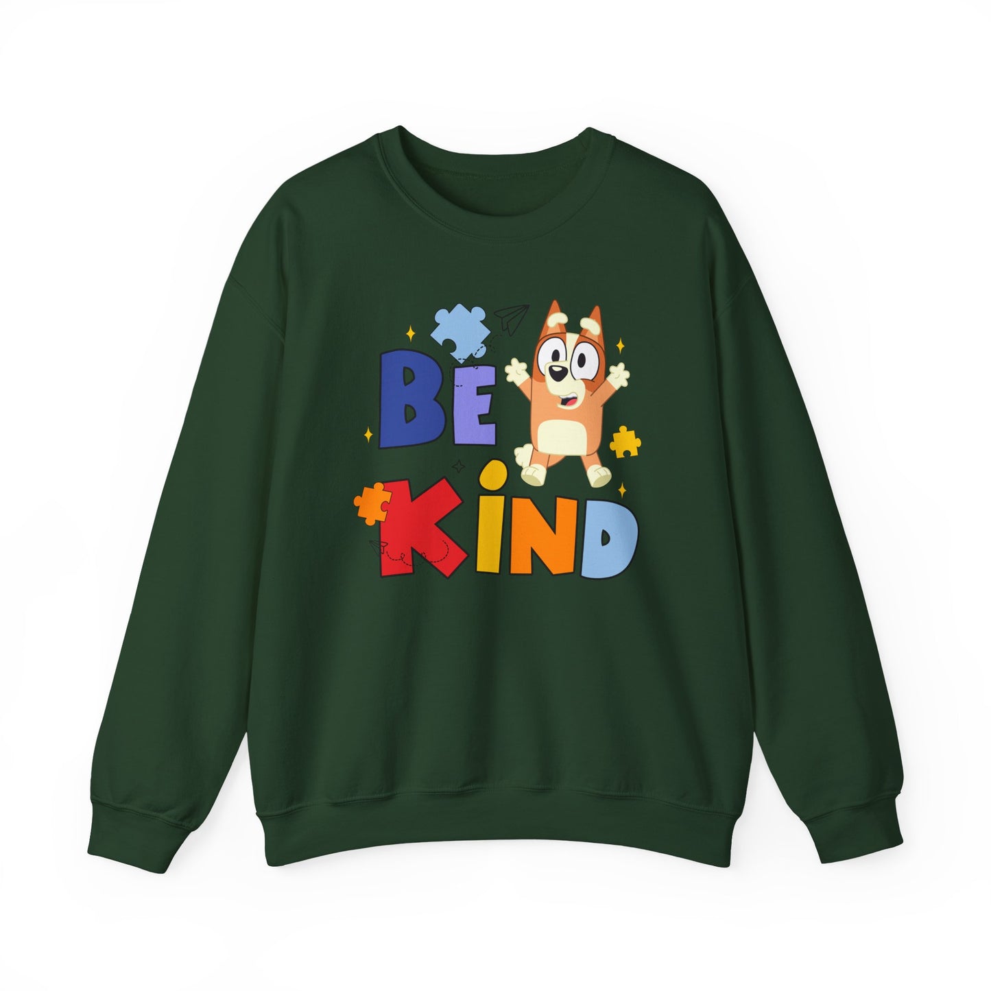 Be Kind Crewneck Sweatshirt — Cute Dog Graphic Kids/Adult Casual Pullover