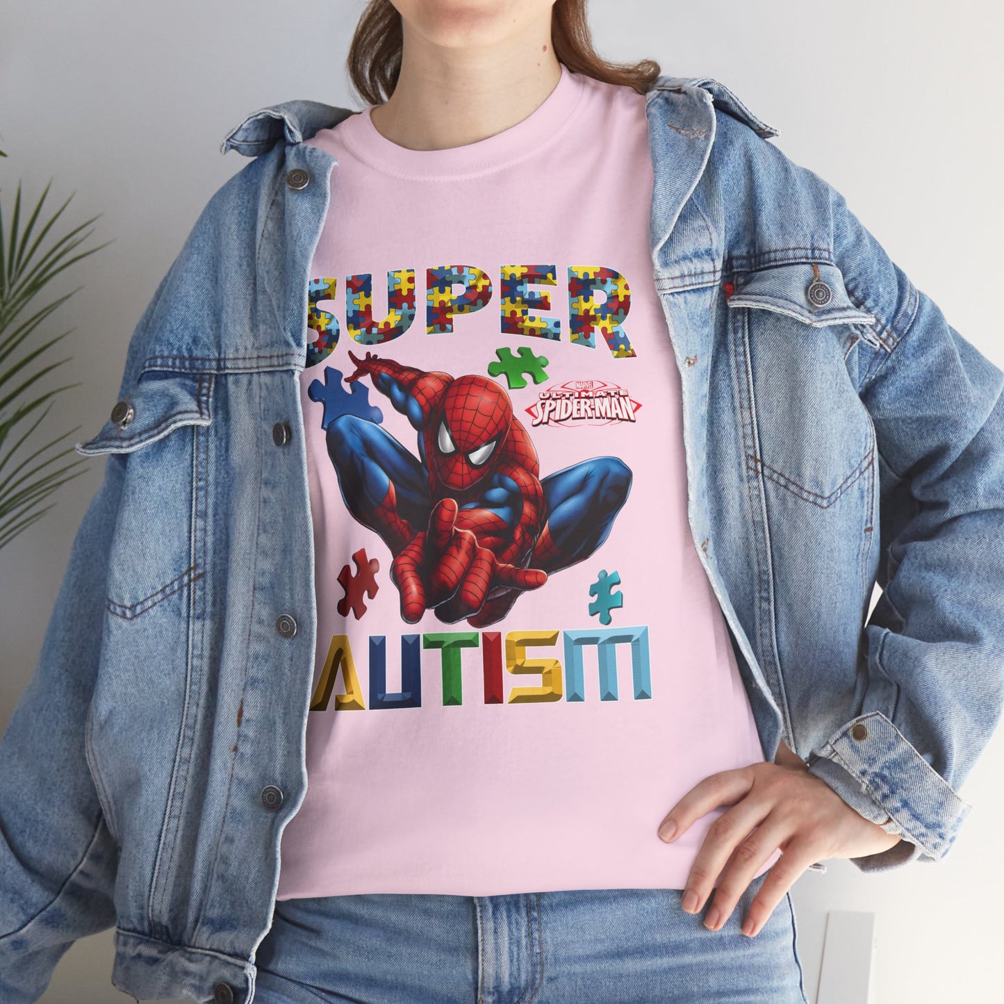 Autism Awareness T-Shirt — "Super Autism" Colorful Puzzle Design