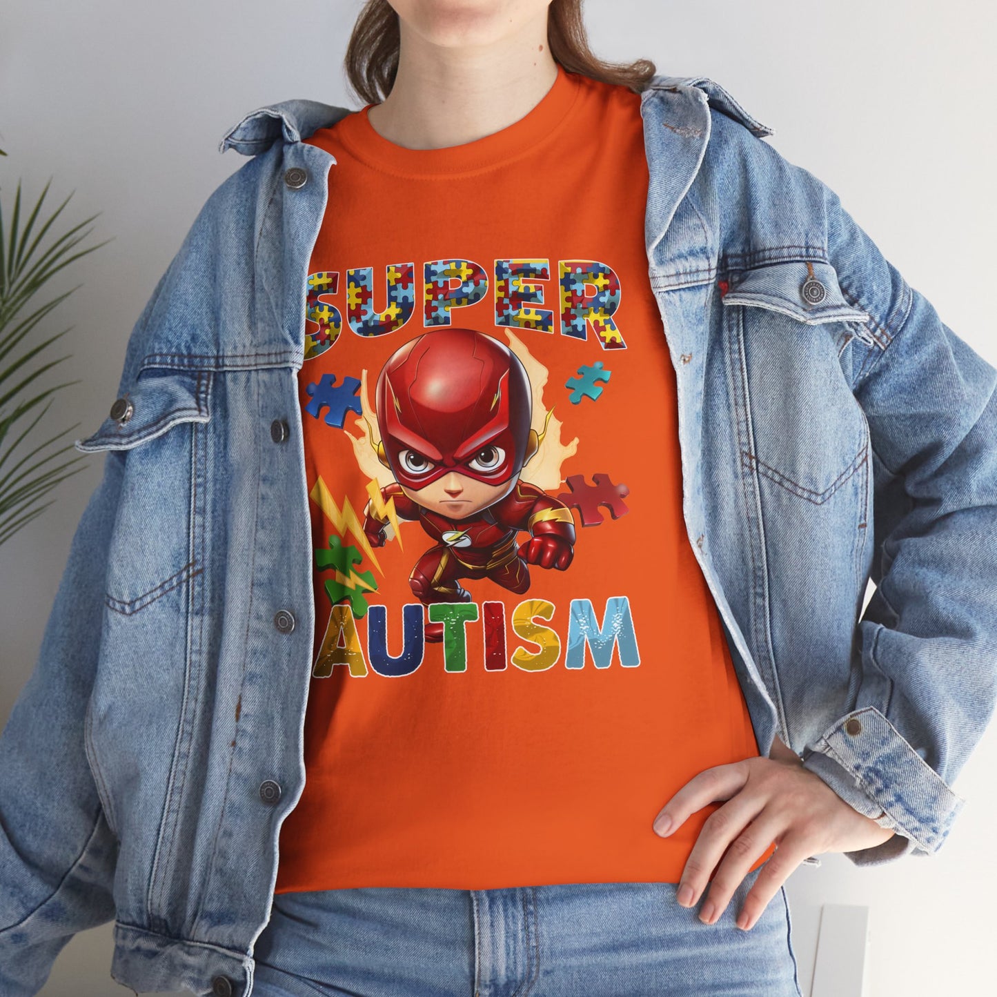 Autism Superhero T-Shirt — "Super Autism" Puzzle Piece Kids Tee