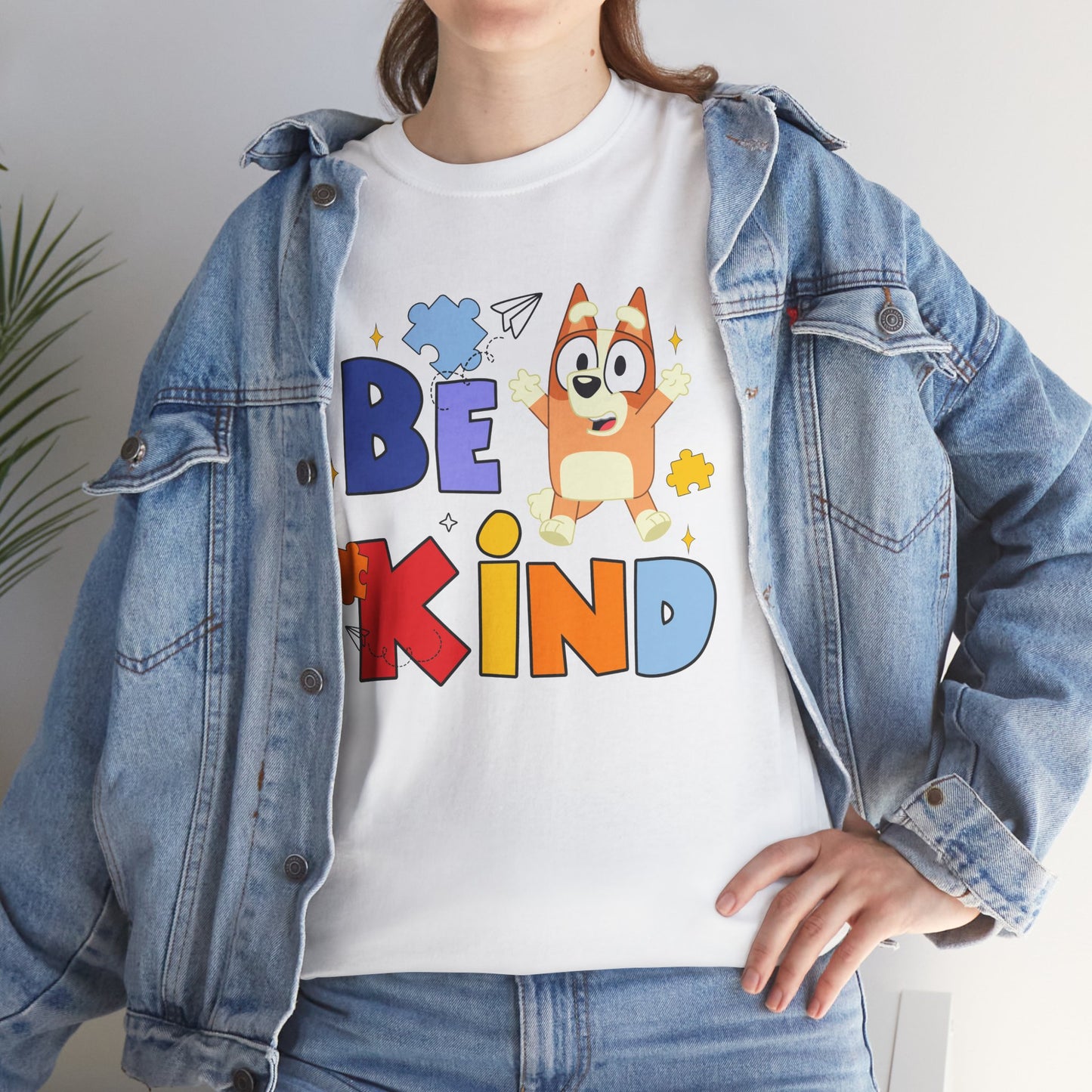 Be Kind Kids T-Shirt — Cute Cartoon Dog Positive Message Tee