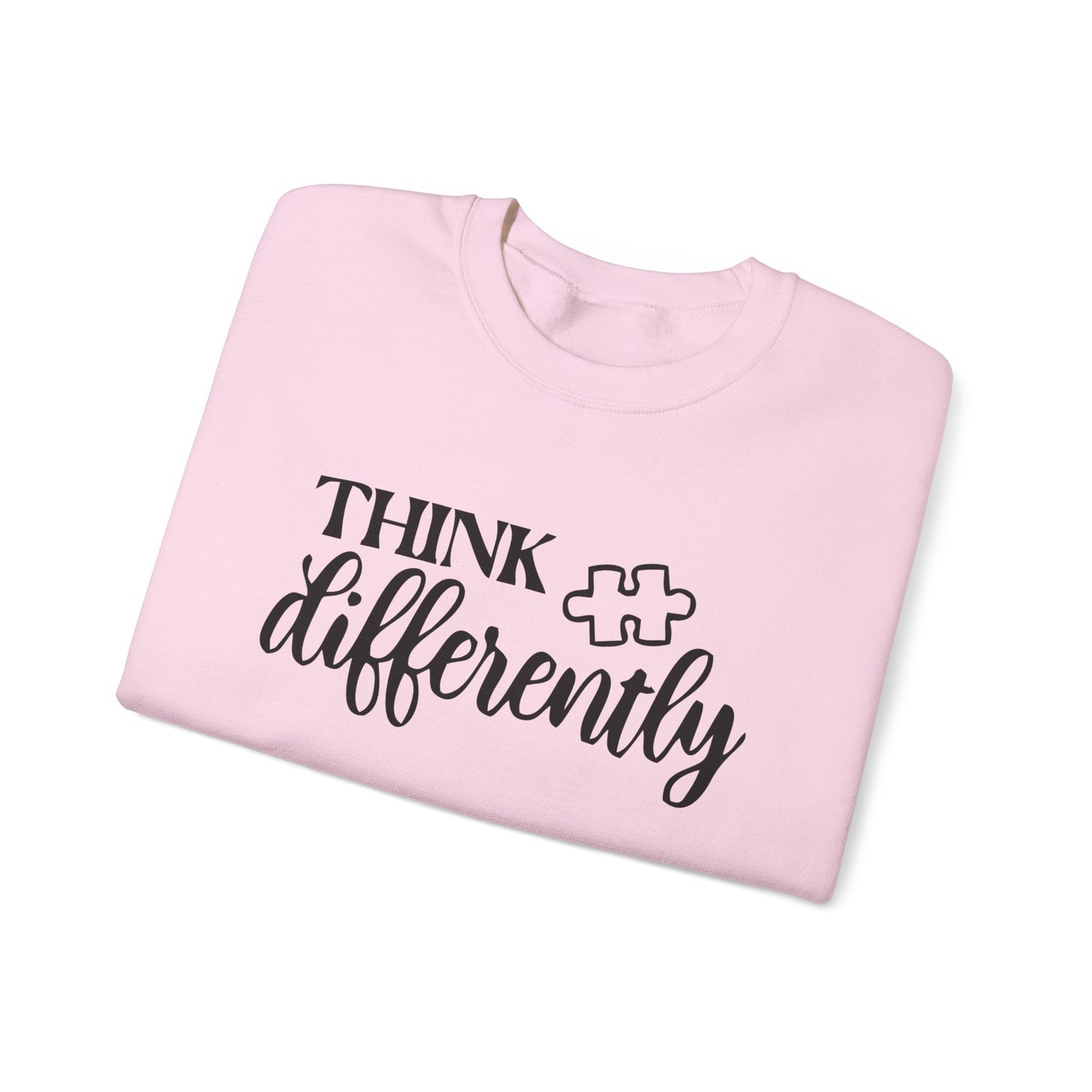 Think Differently Puzzle Piece Crewneck Sweatshirt