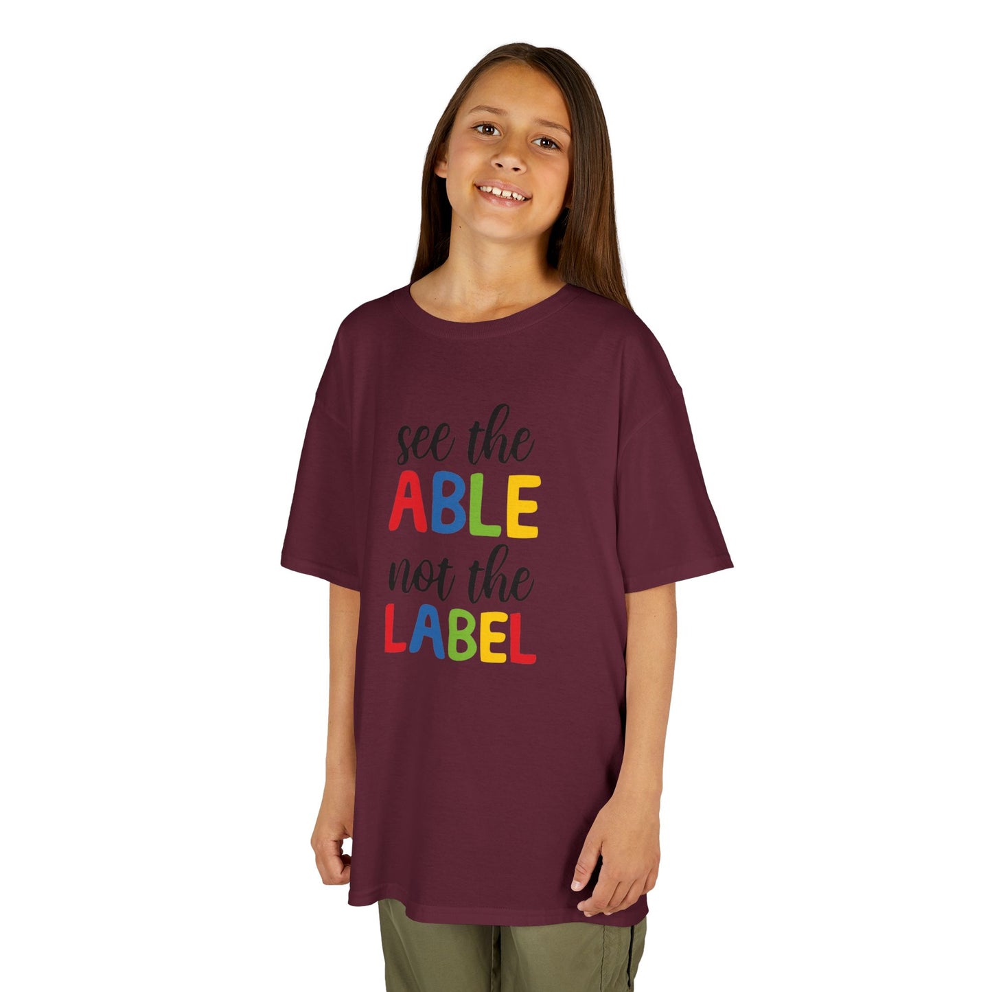 Kids Inspirational Tee - 'See the Able, Not the Label'